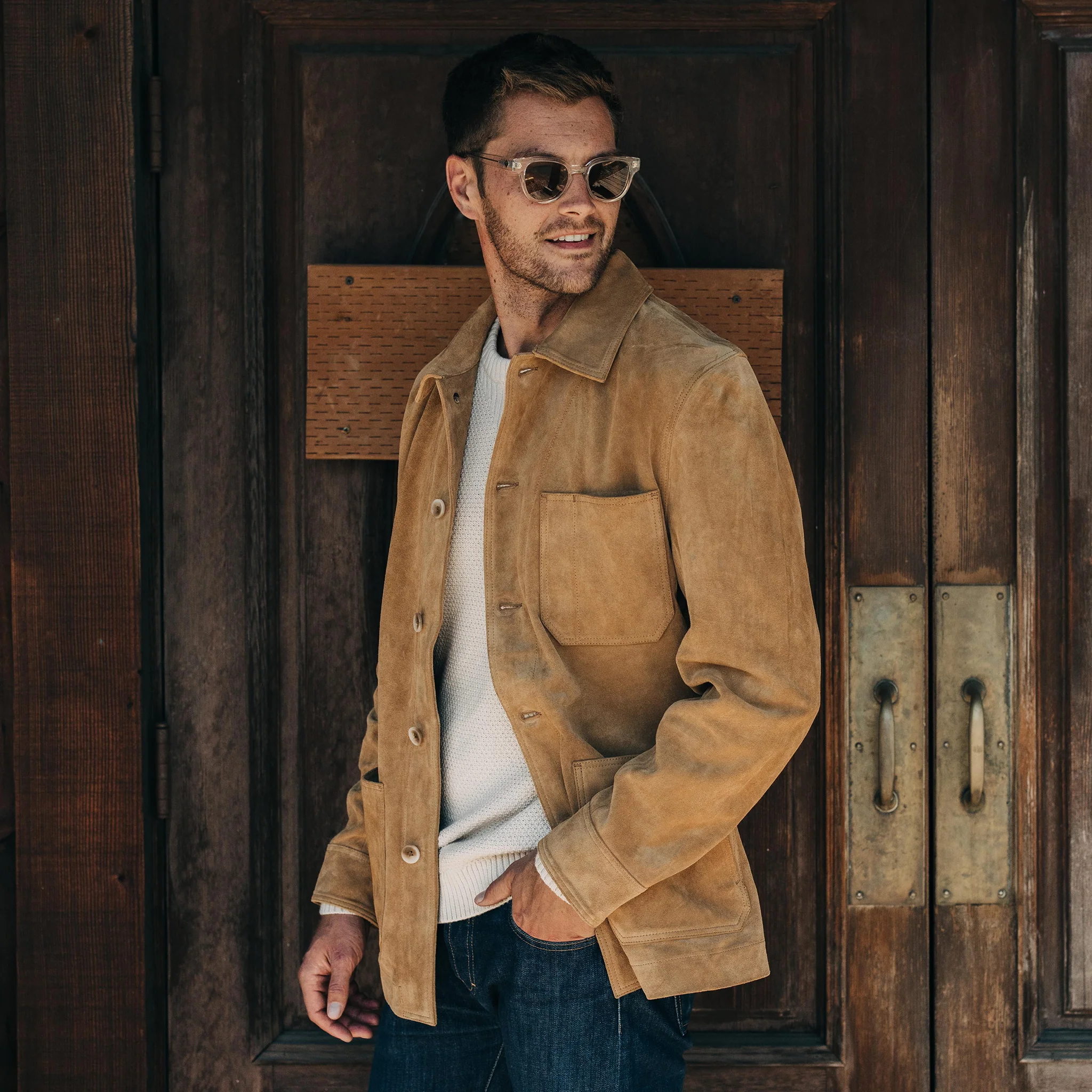 The Ojai Jacket in Cognac Suede - Image 2