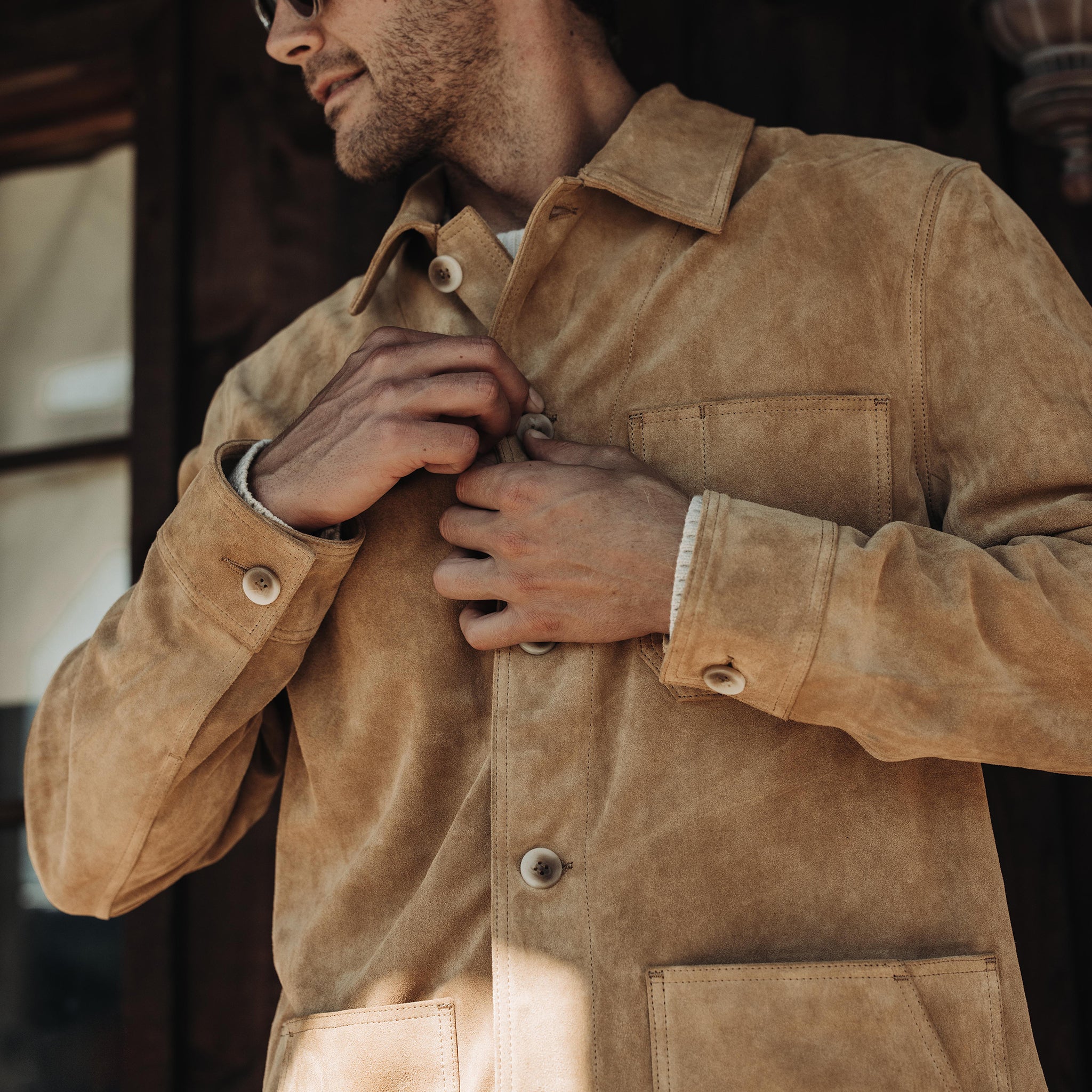 The Ojai Jacket in Cognac Suede - Image 3