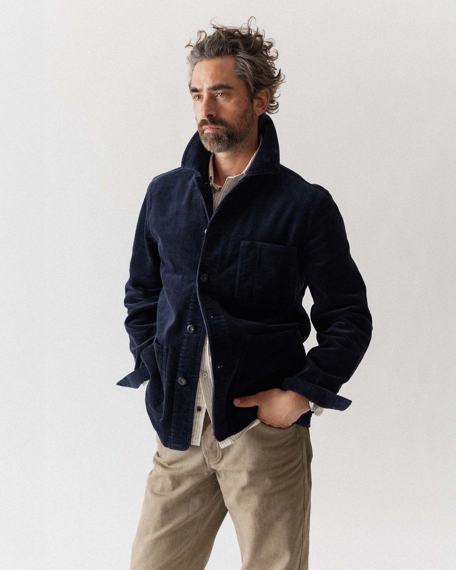The Ojai Jacket in Dark Navy Corduroy - Image 2