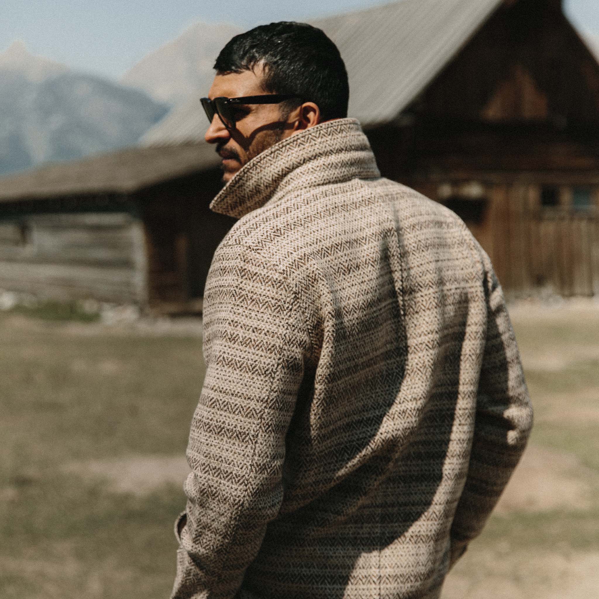 The Ojai Jacket in Espresso Herringbone Wool - Image 5