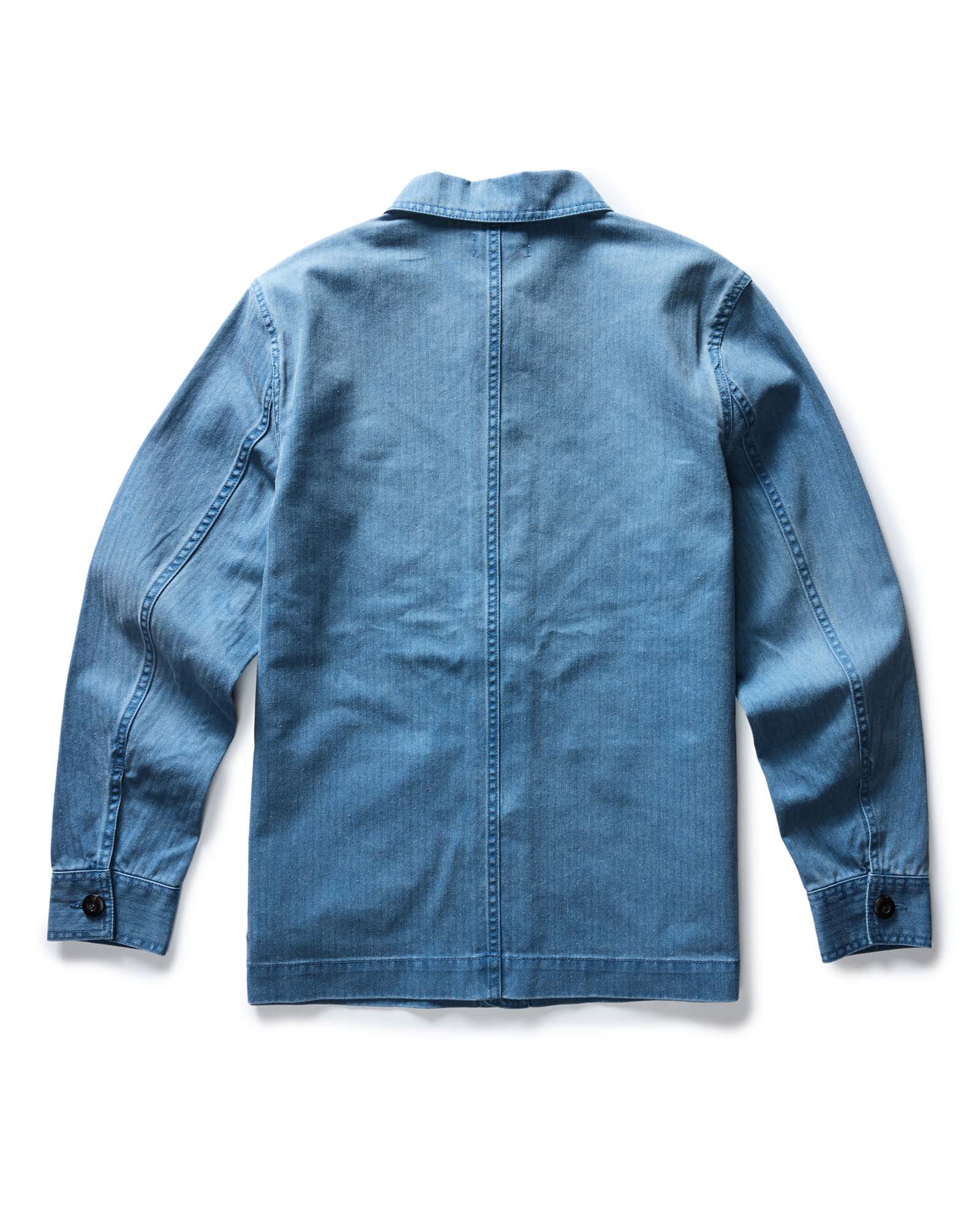 The Ojai Jacket in French Blue Herringbone - Image 6