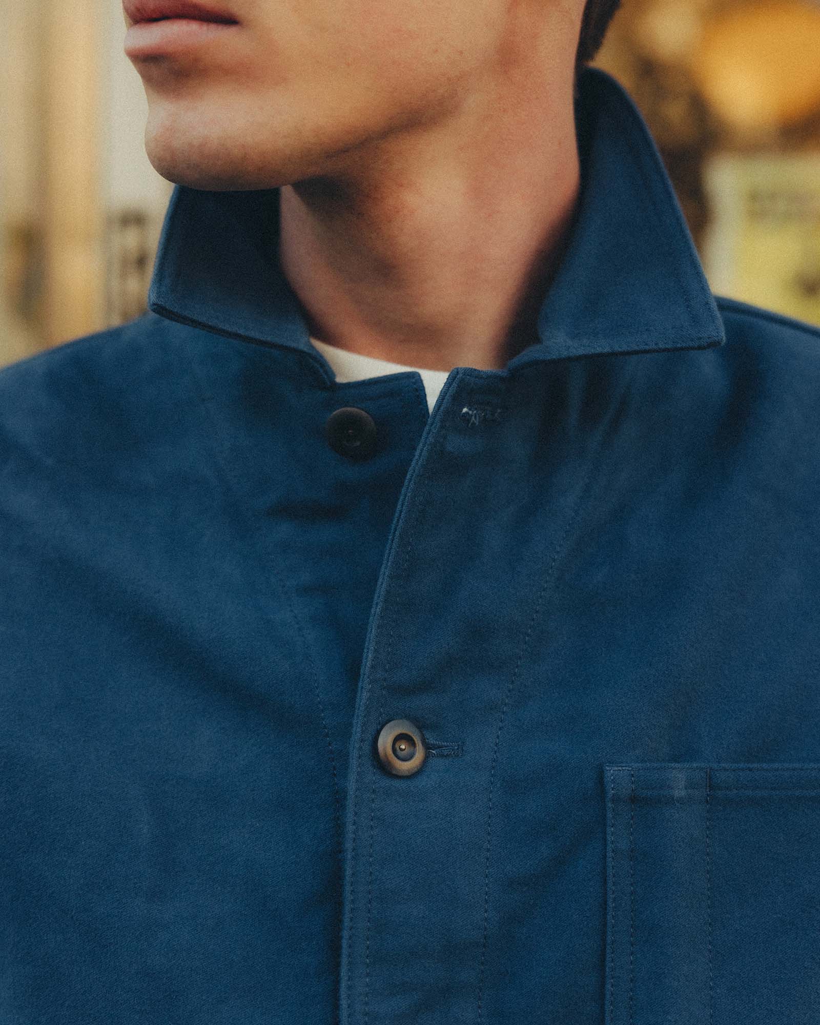 The Ojai Jacket in French Blue Moleskin - Image 3