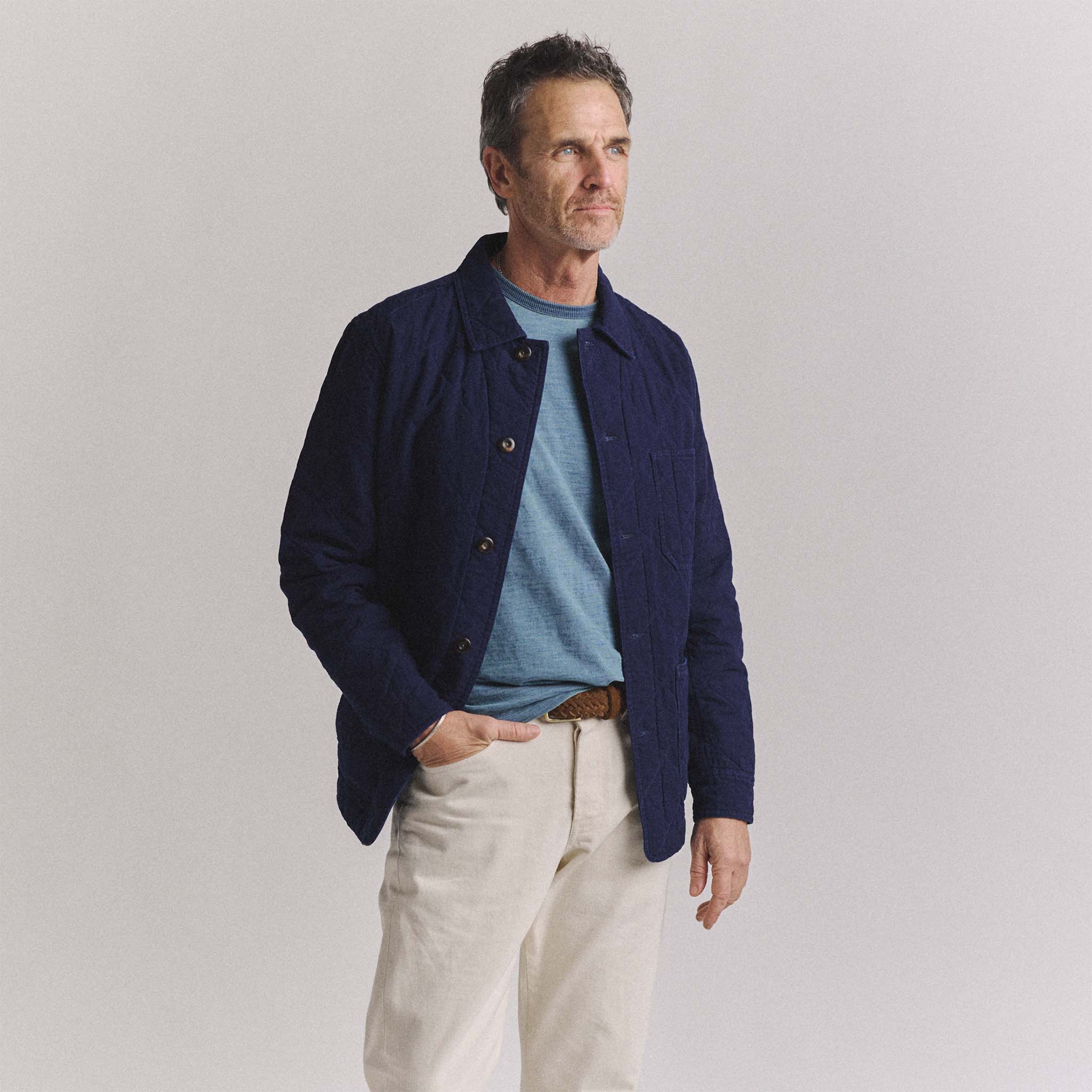 The Ojai Jacket in Indigo Diamond Quilt - Image 2