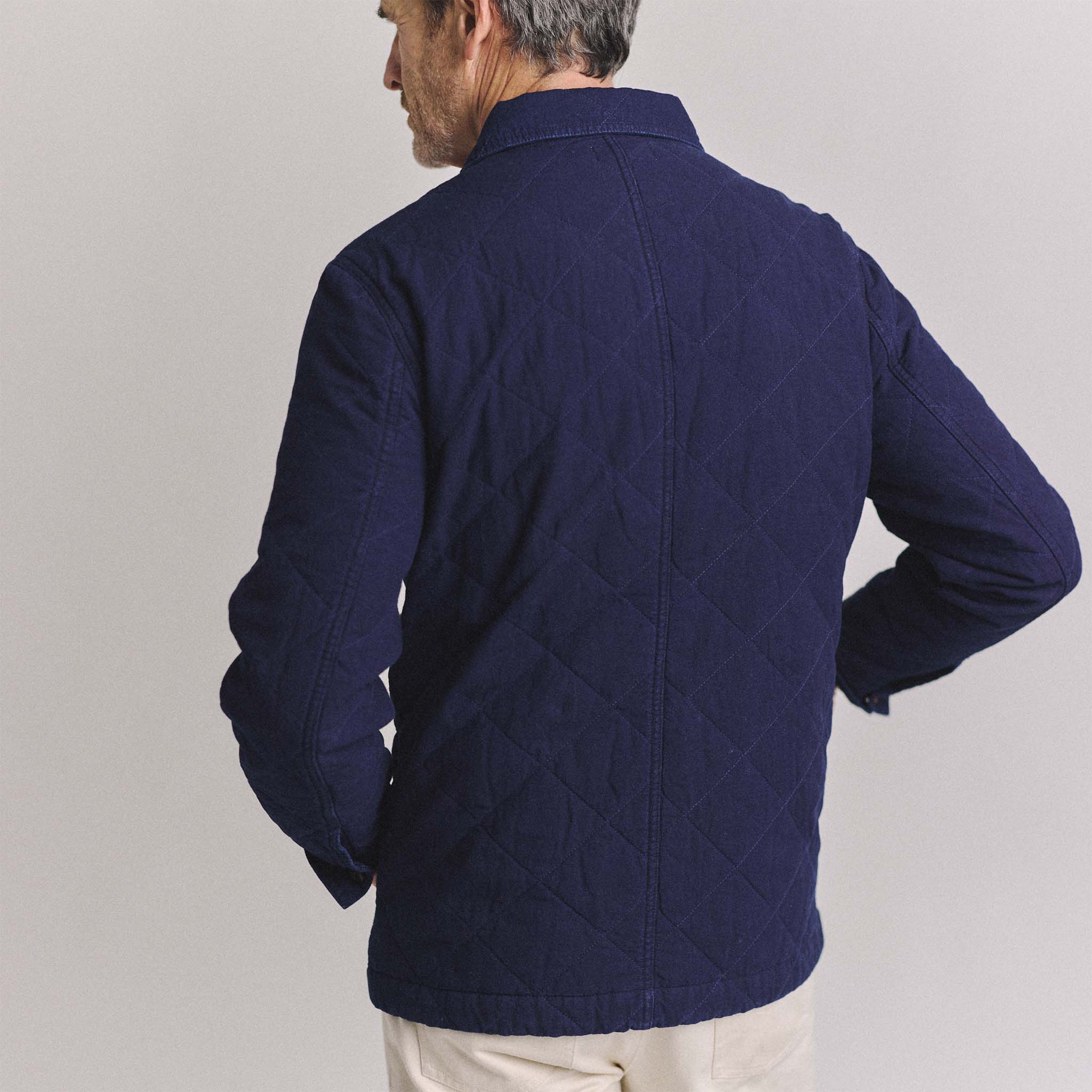The Ojai Jacket in Indigo Diamond Quilt - Image 4