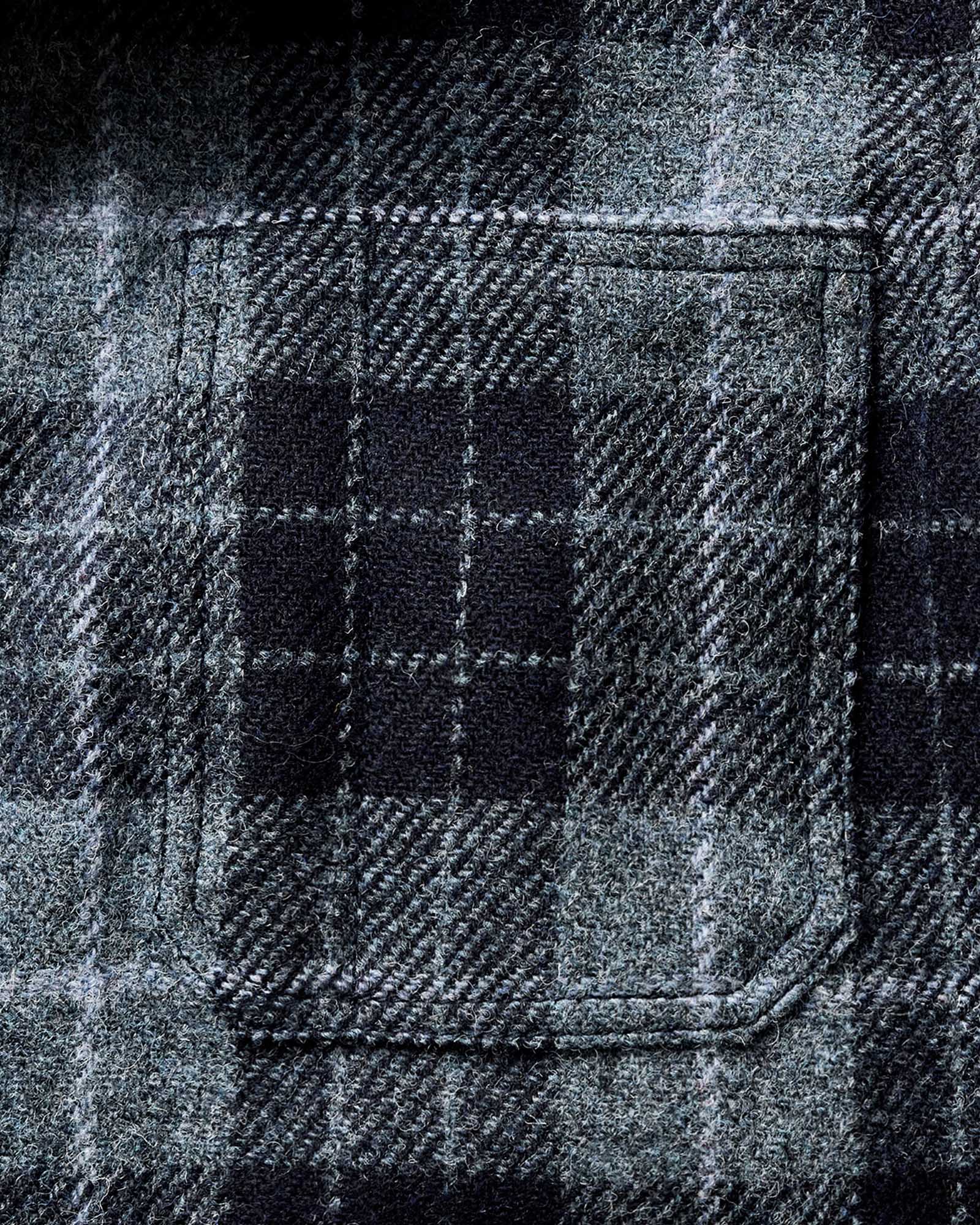The Ojai Jacket in Midnight Tartan Harris Tweed Wool - Image 5