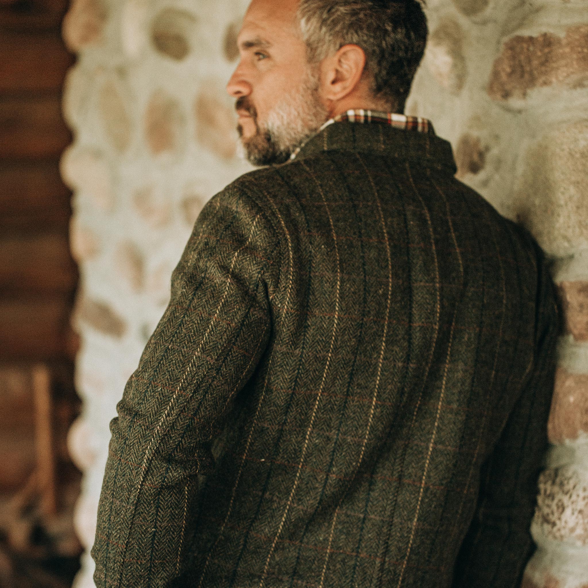 The Ojai Jacket in Olive Tweed Herringbone - Image 6