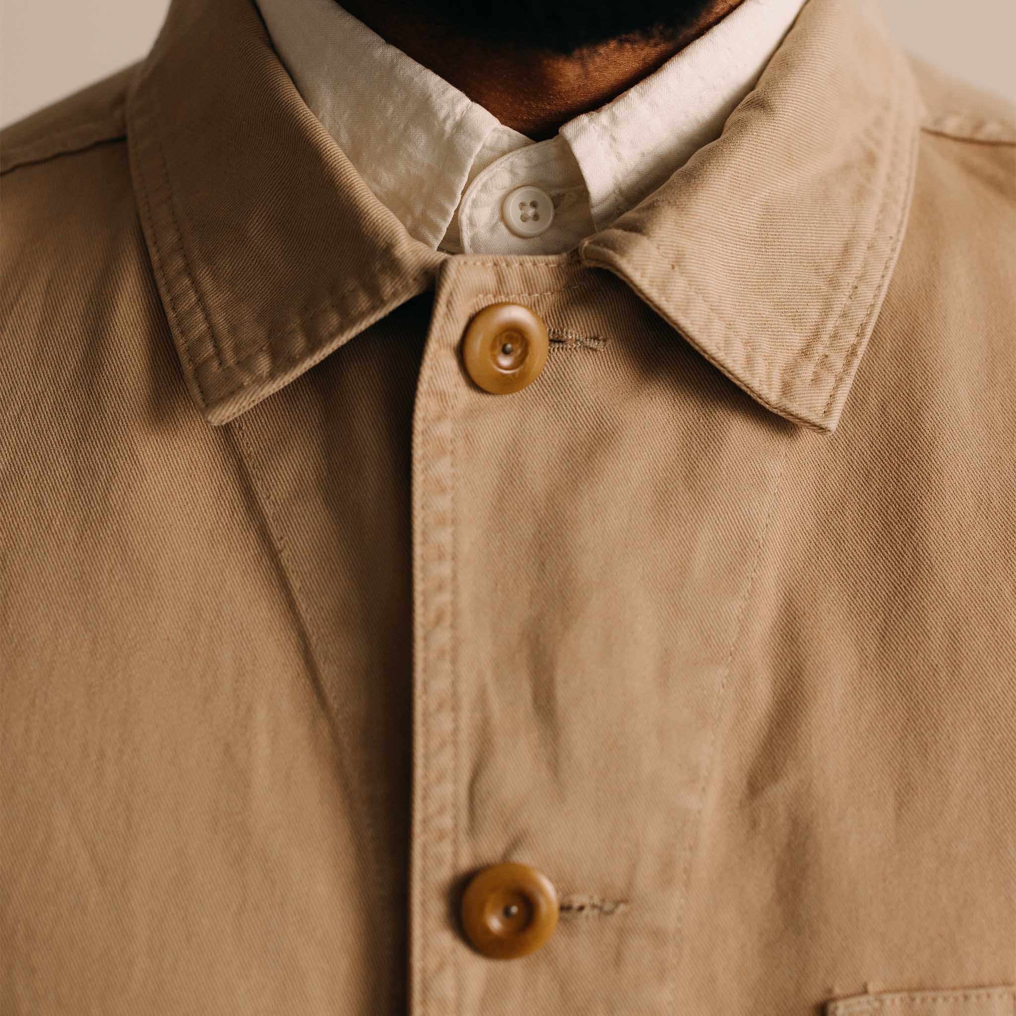 The Ojai Jacket in Organic Light Khaki Foundation Twill - Image 4