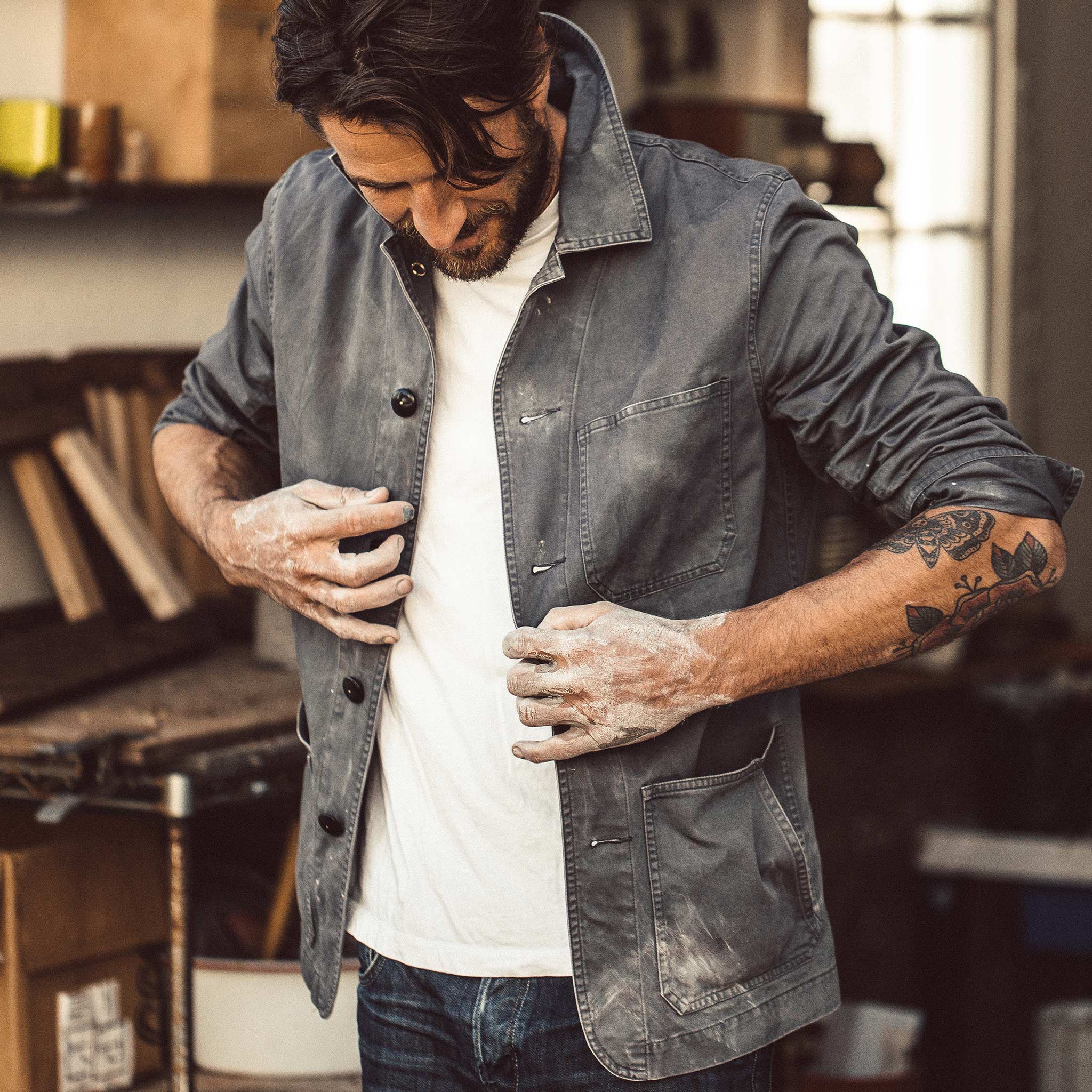 The Ojai Jacket in Washed Charcoal - Image 5