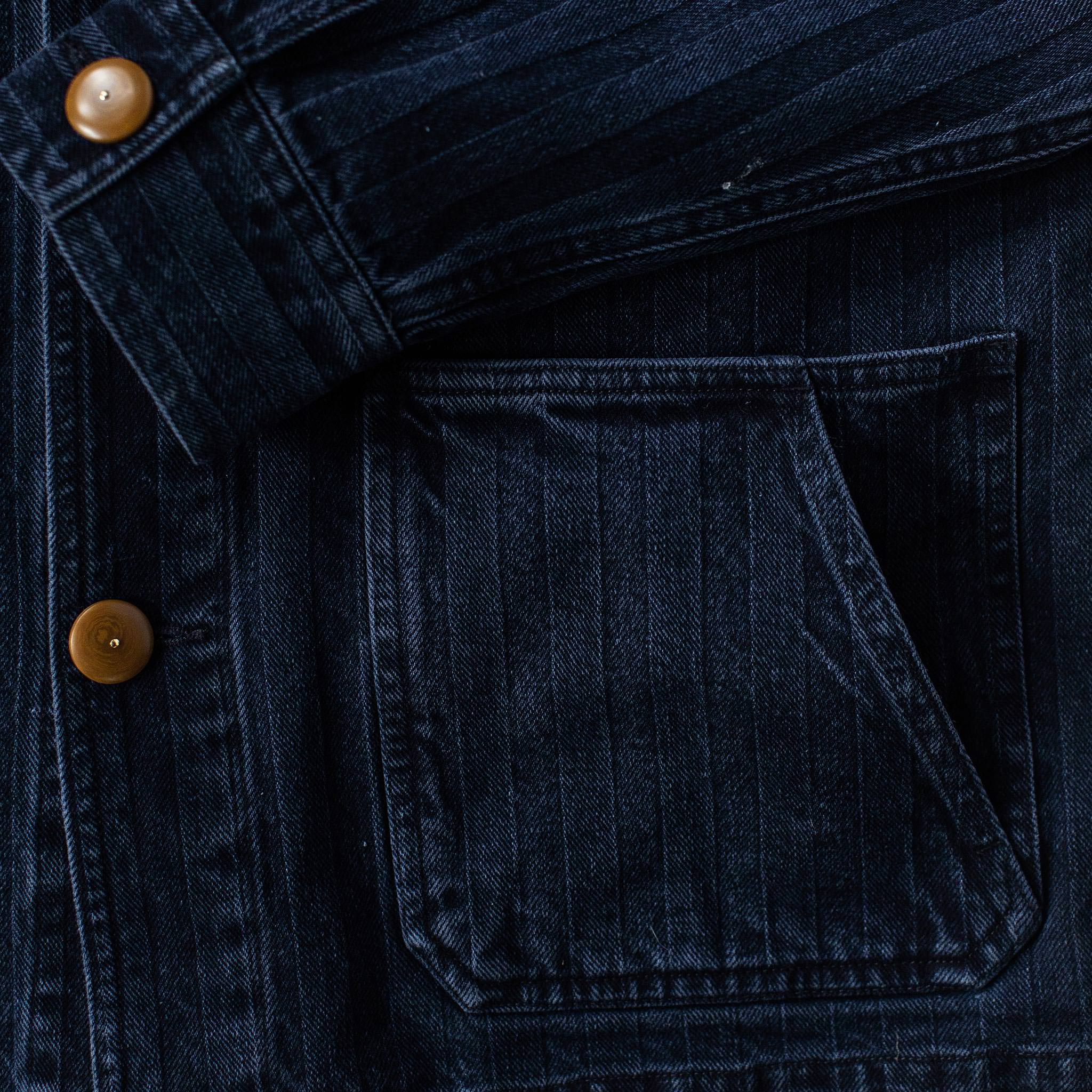 The Ojai Jacket in Washed Indigo Herringbone - Image 7