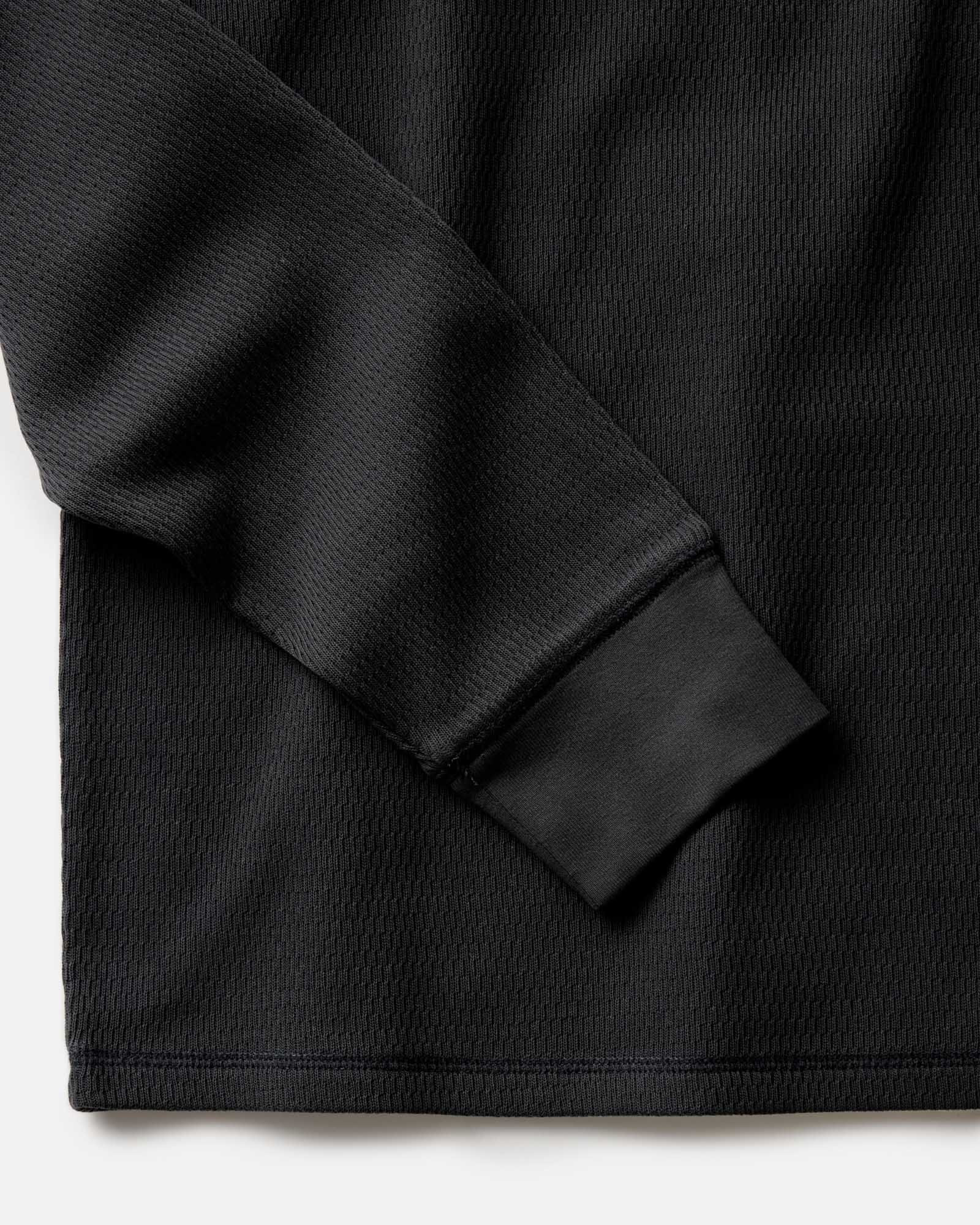 The Organic Cotton Crew in Faded Black Waffle - Image 5