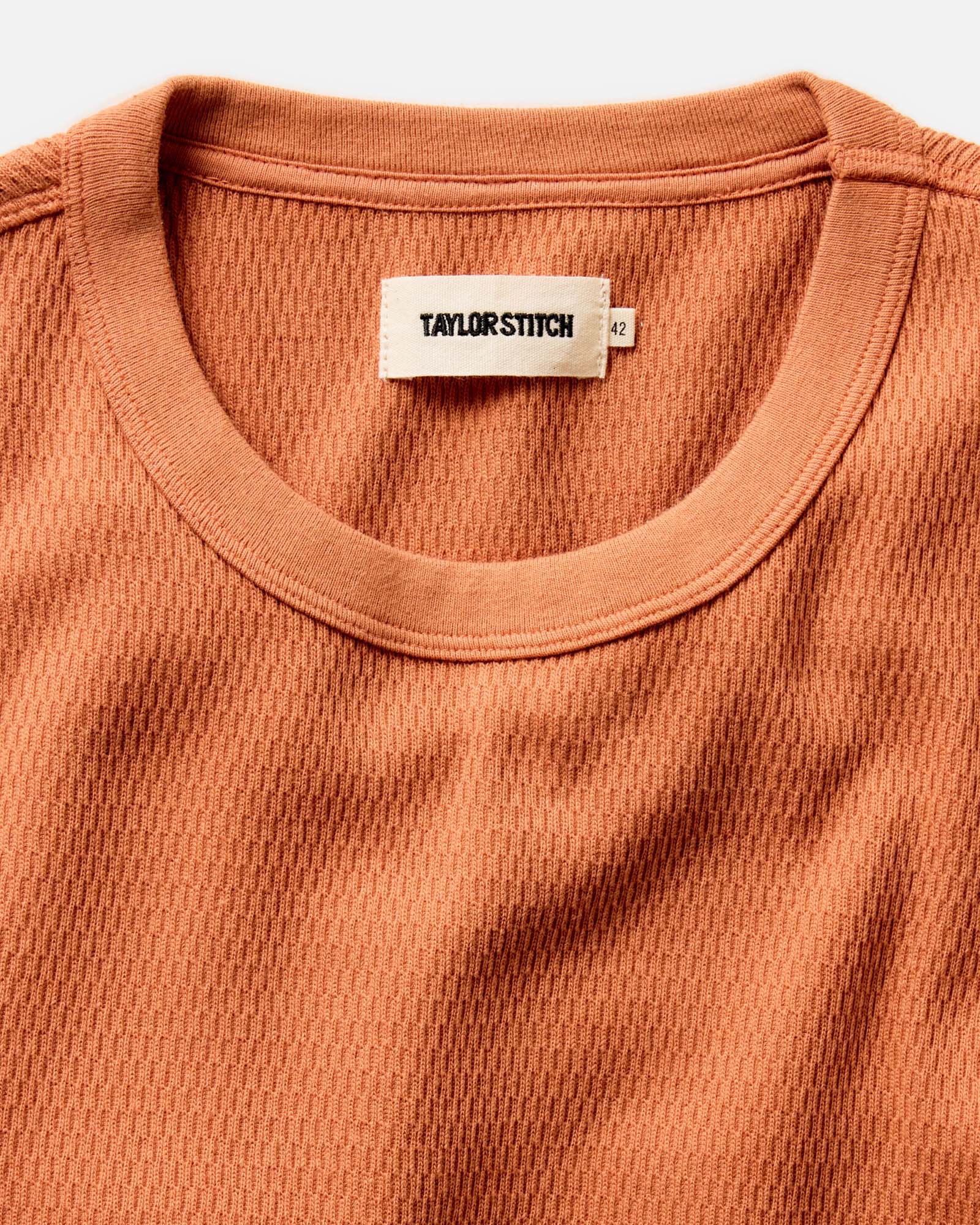 The Organic Cotton Crew in Summit Orange Waffle - Image 3