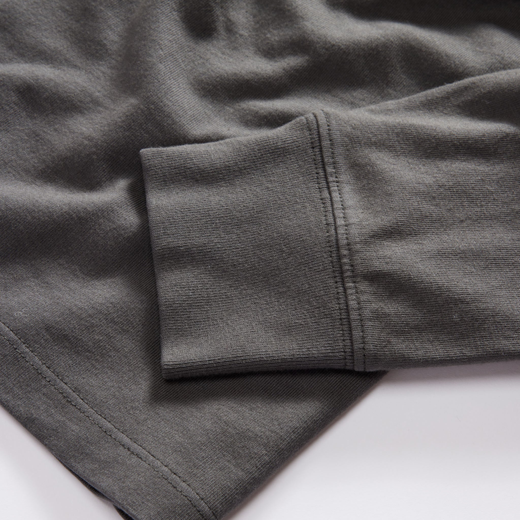 The Organic Cotton Henley in Faded Black - Image 5