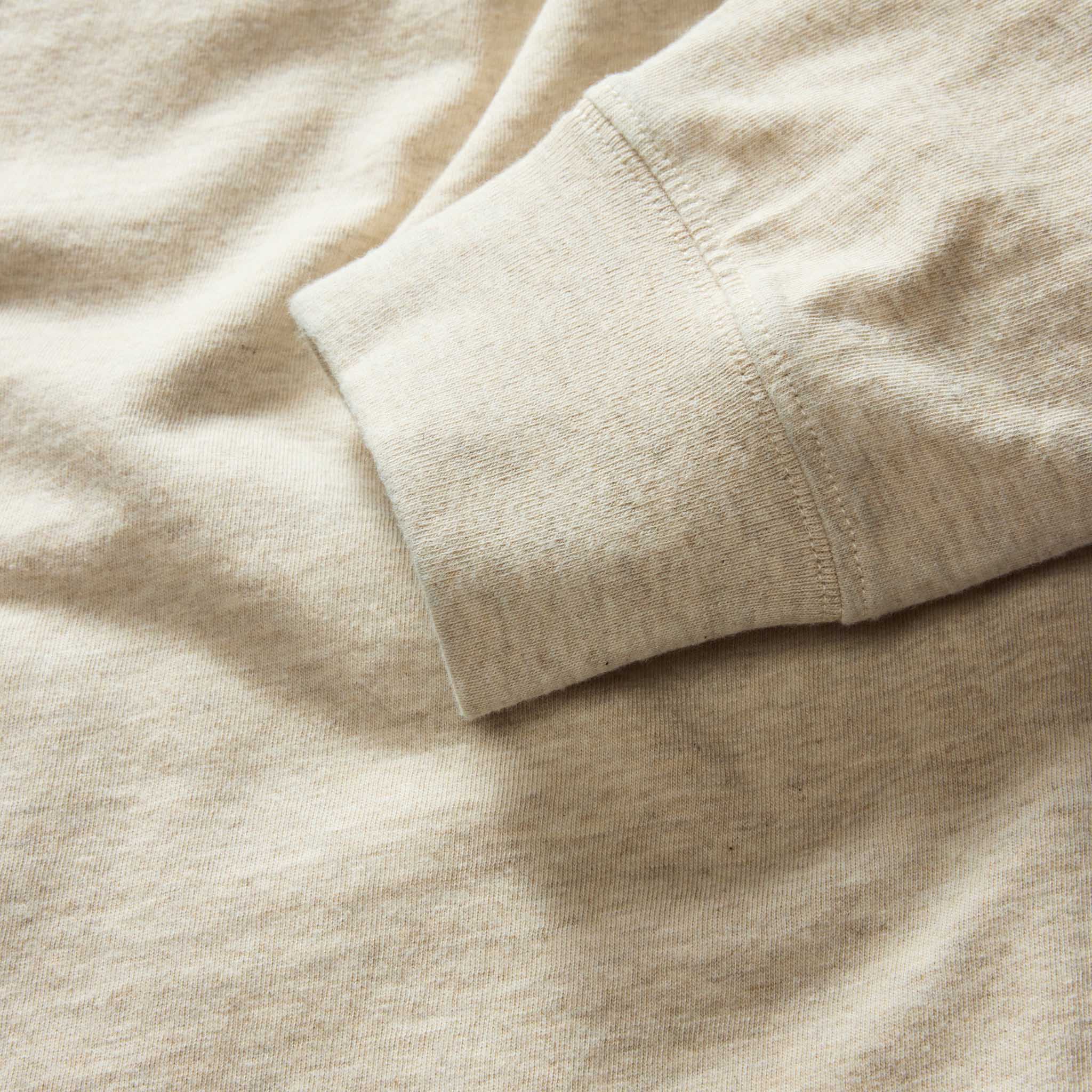 The Organic Cotton Henley in Heather Oat - Image 7