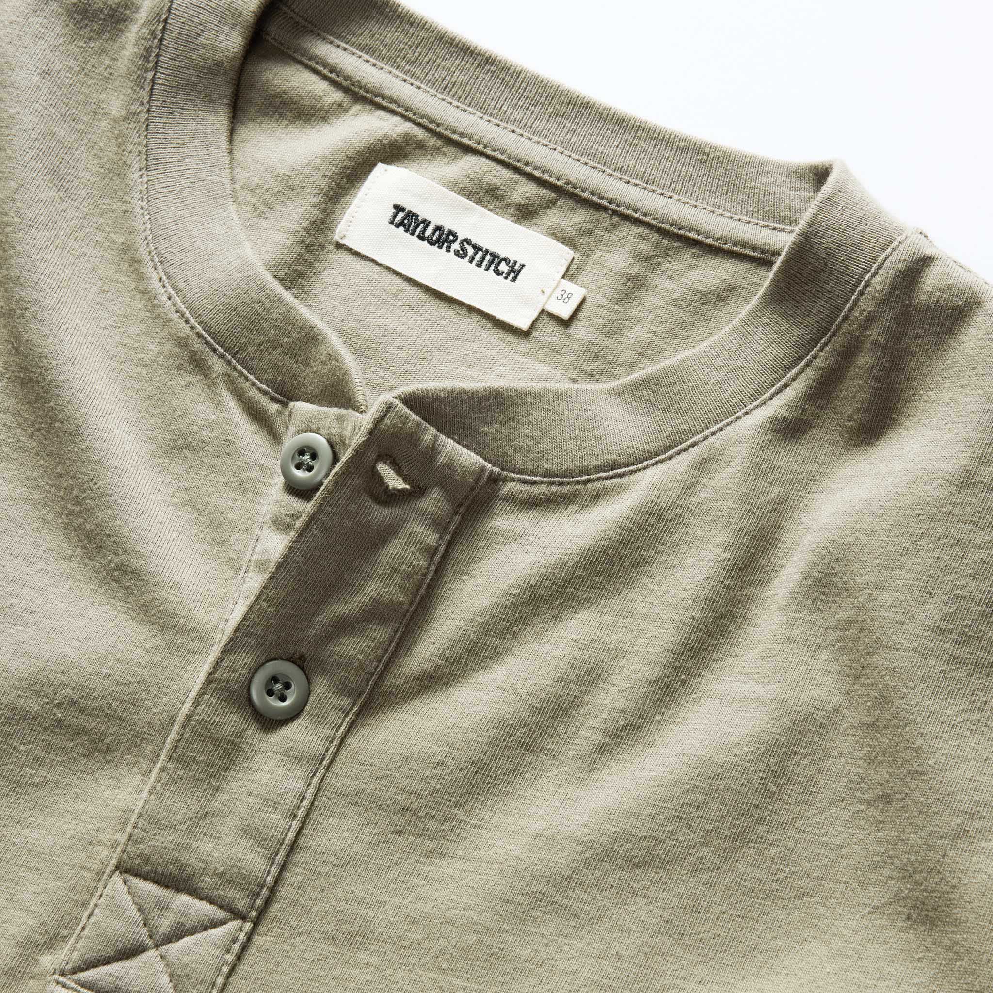 The Organic Cotton Henley in Sage - Image 5