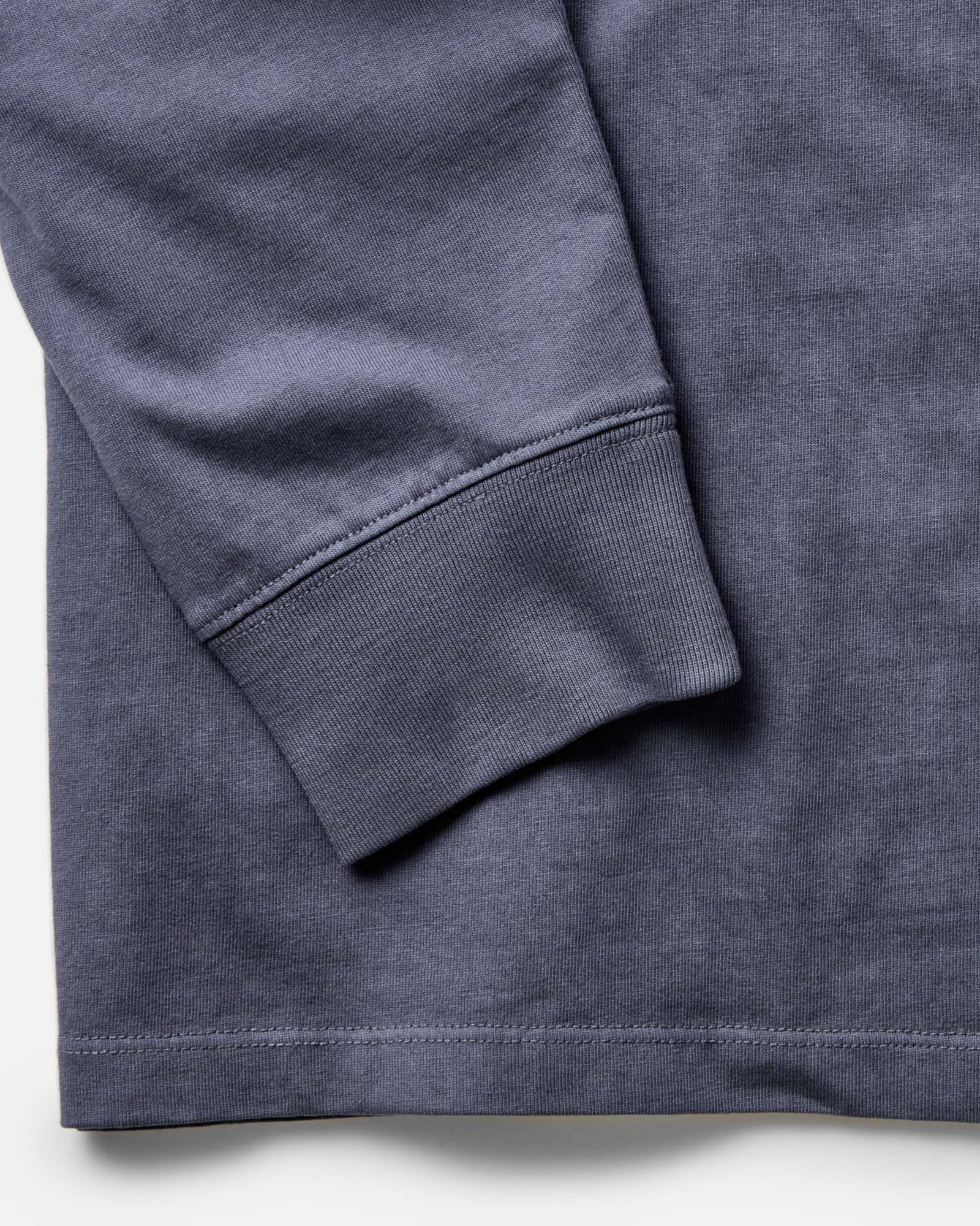 The Organic Cotton Long Sleeve Tee in Navy - Image 4