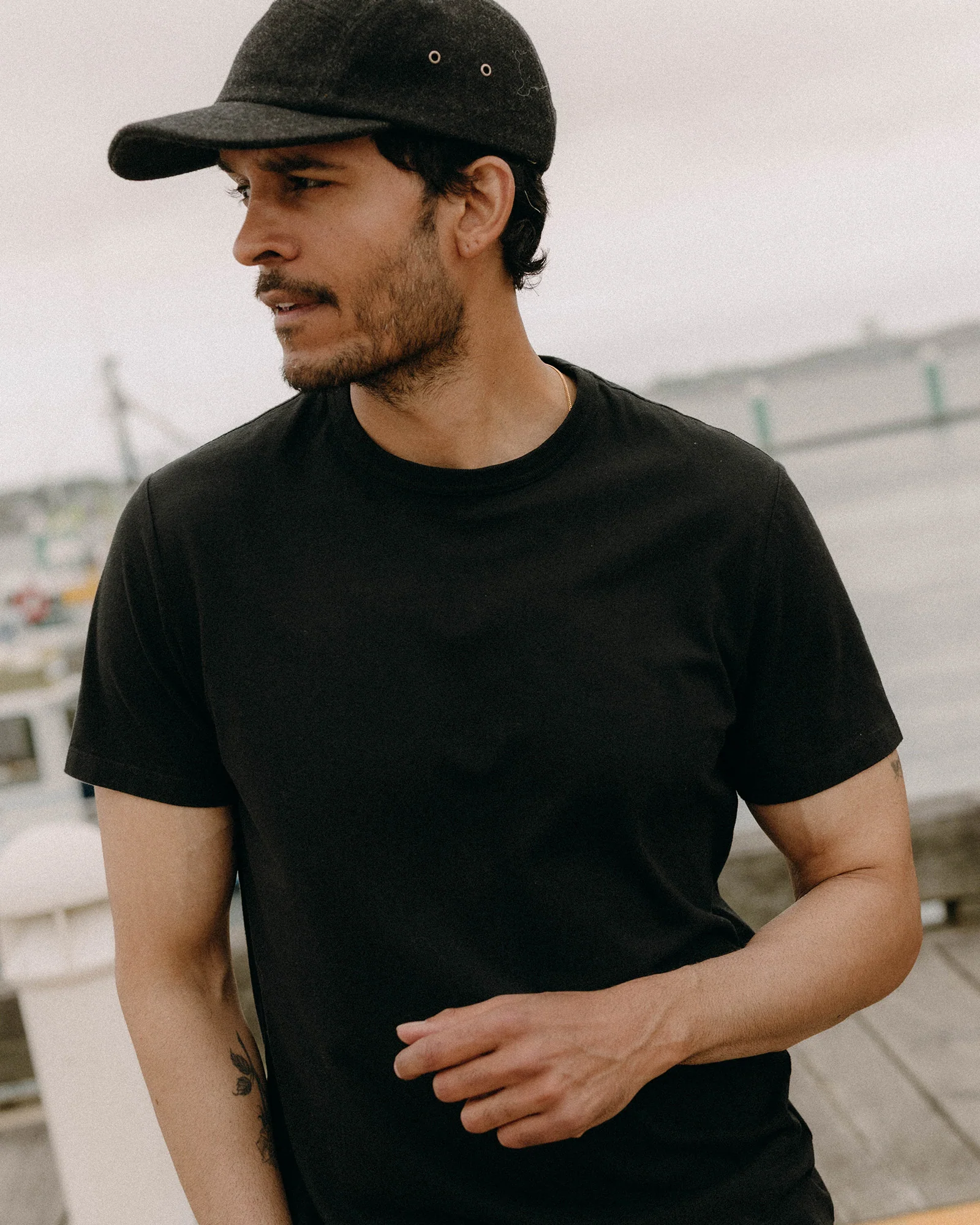The Organic Cotton Tee in Black - Image 2
