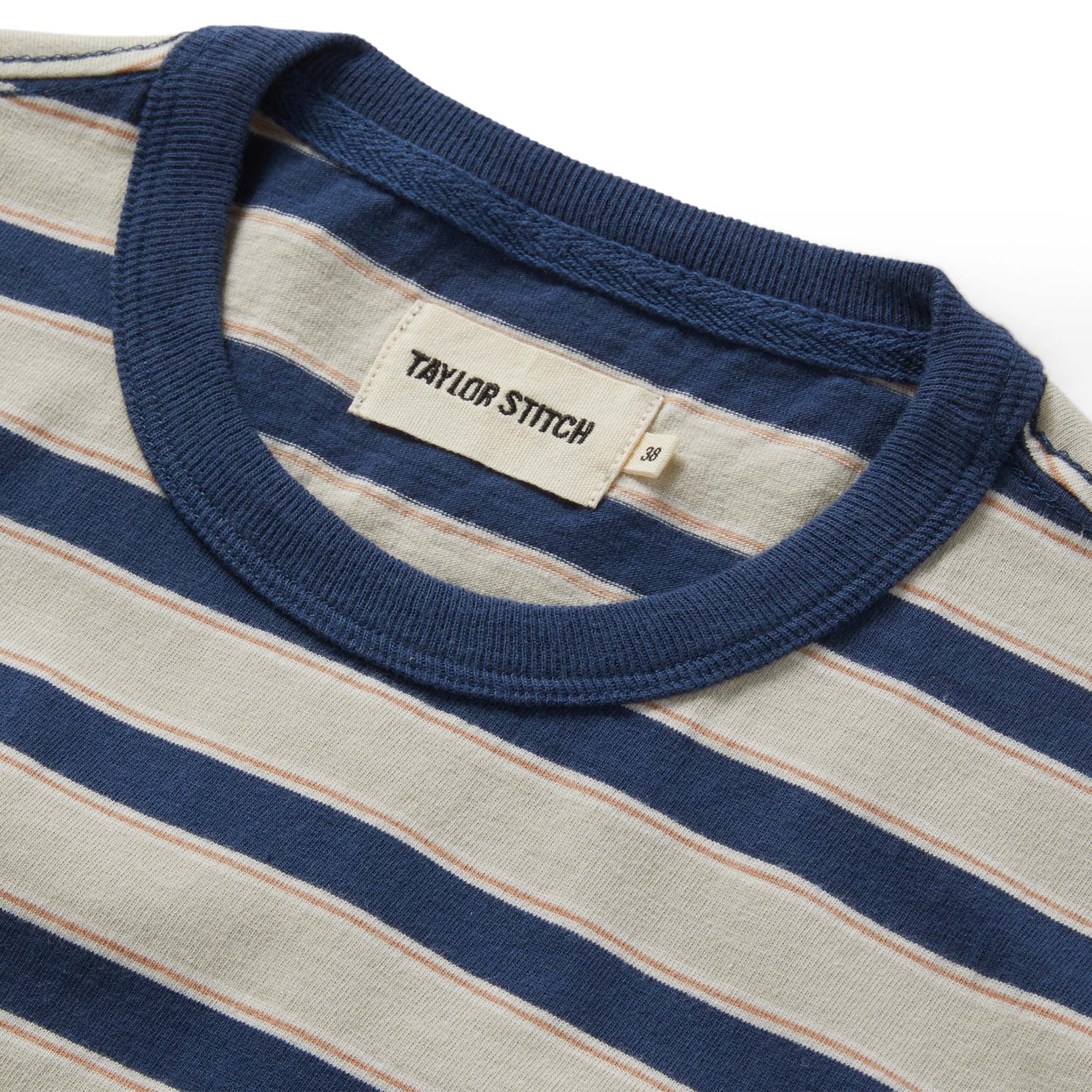 The Organic Cotton Tee in Daybreak Stripe - Image 5
