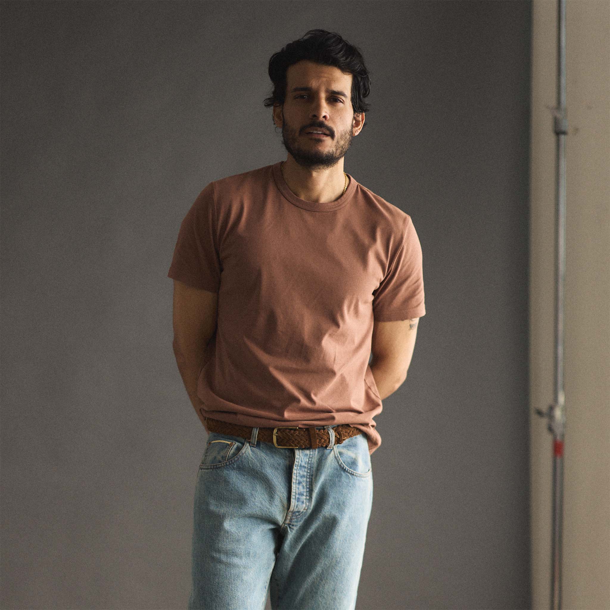 The Organic Cotton Tee in Faded Brick - Image 2