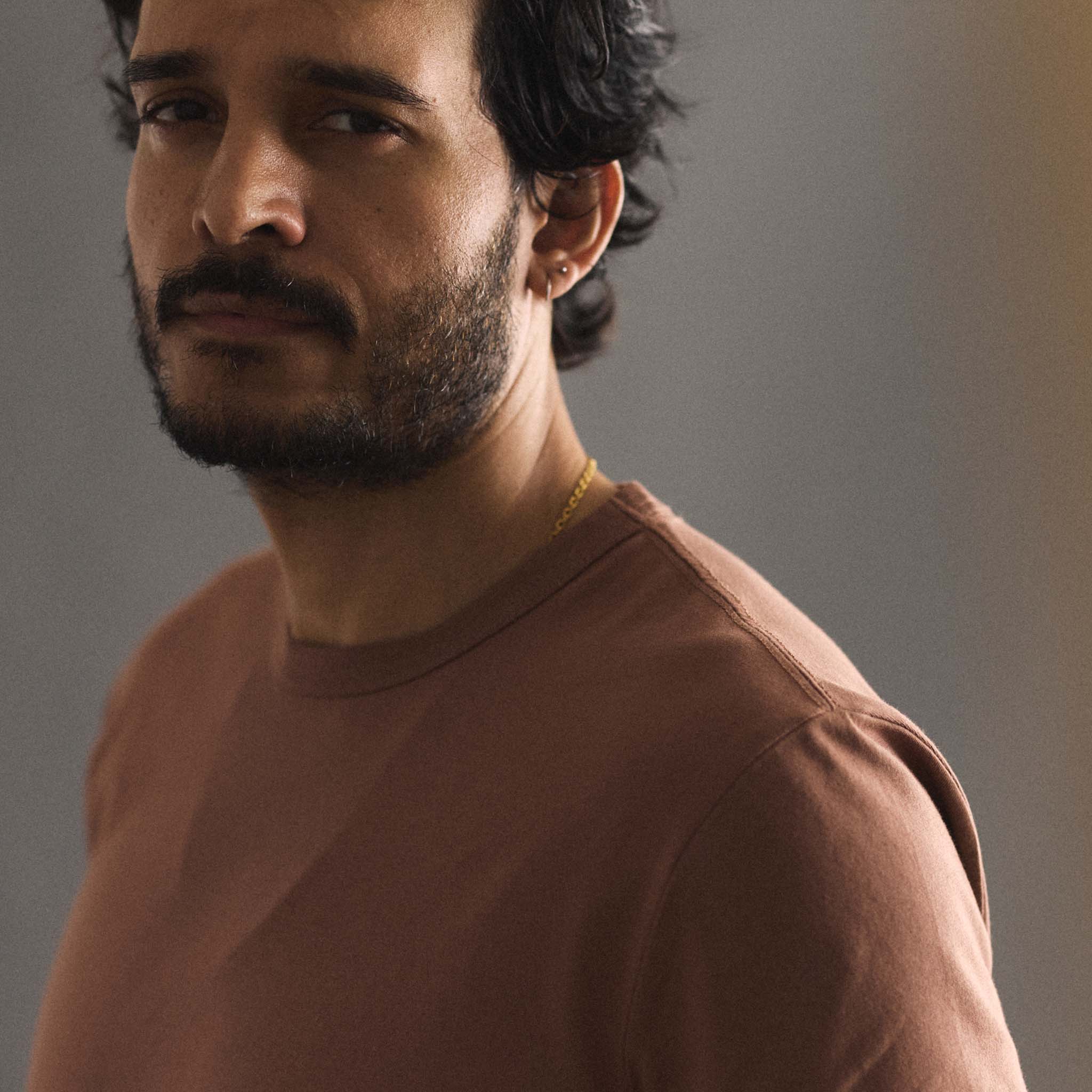 The Organic Cotton Tee in Faded Brick - Image 3