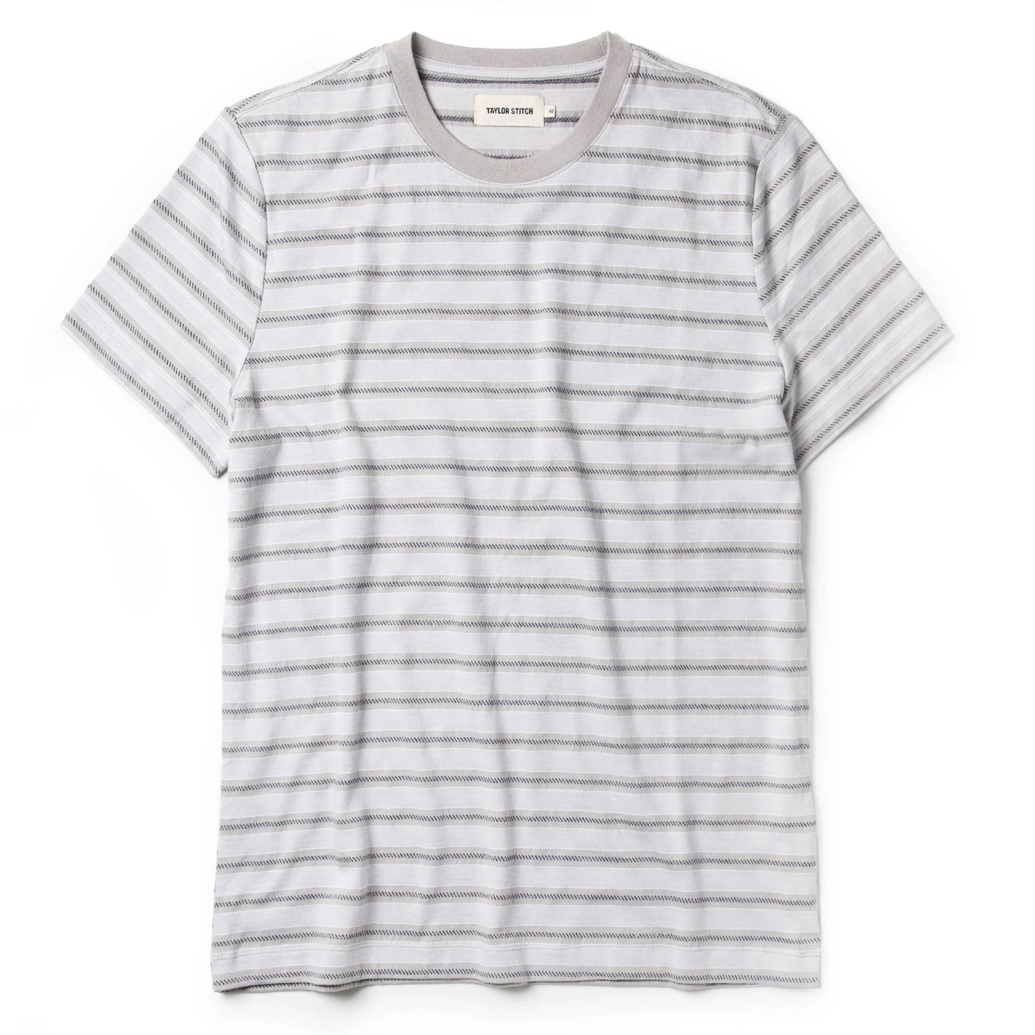 The Organic Cotton Tee in Graphite Stripe