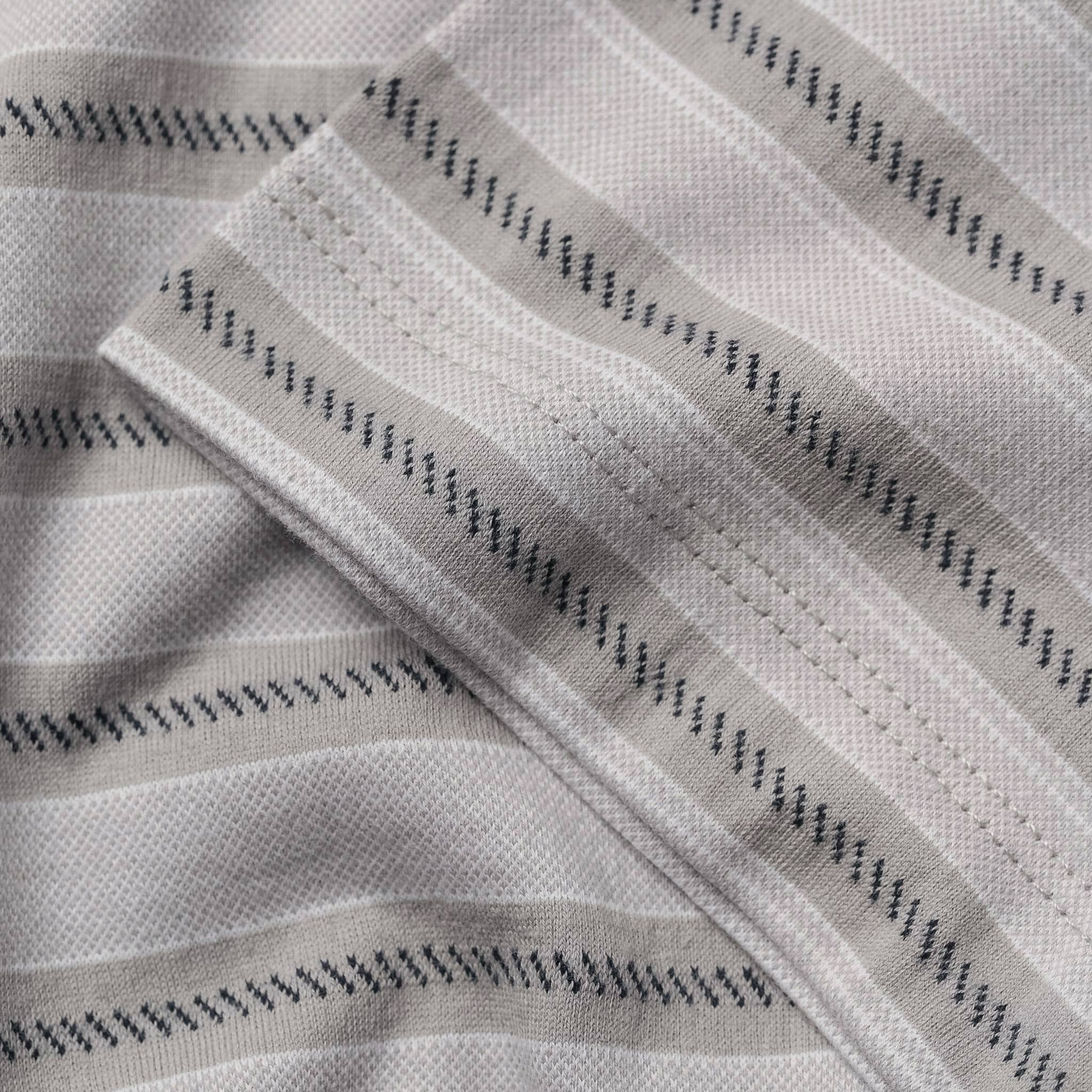 The Organic Cotton Tee in Graphite Stripe - Image 5