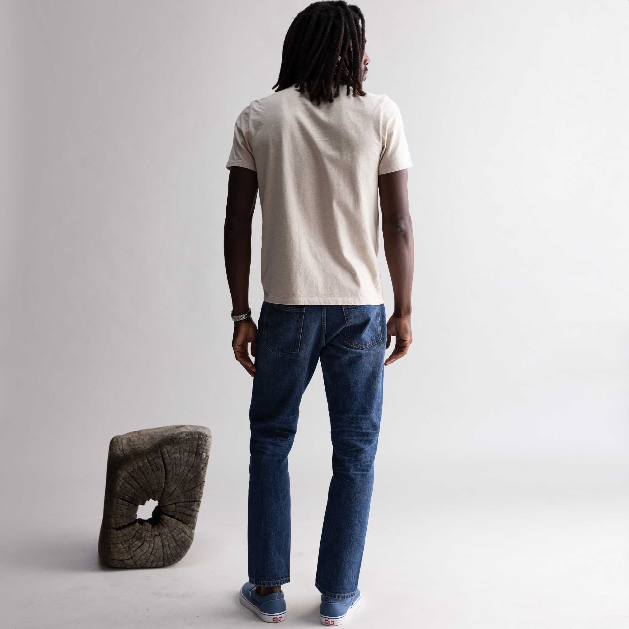 The Organic Cotton Tee in Heather Oat - Image 4