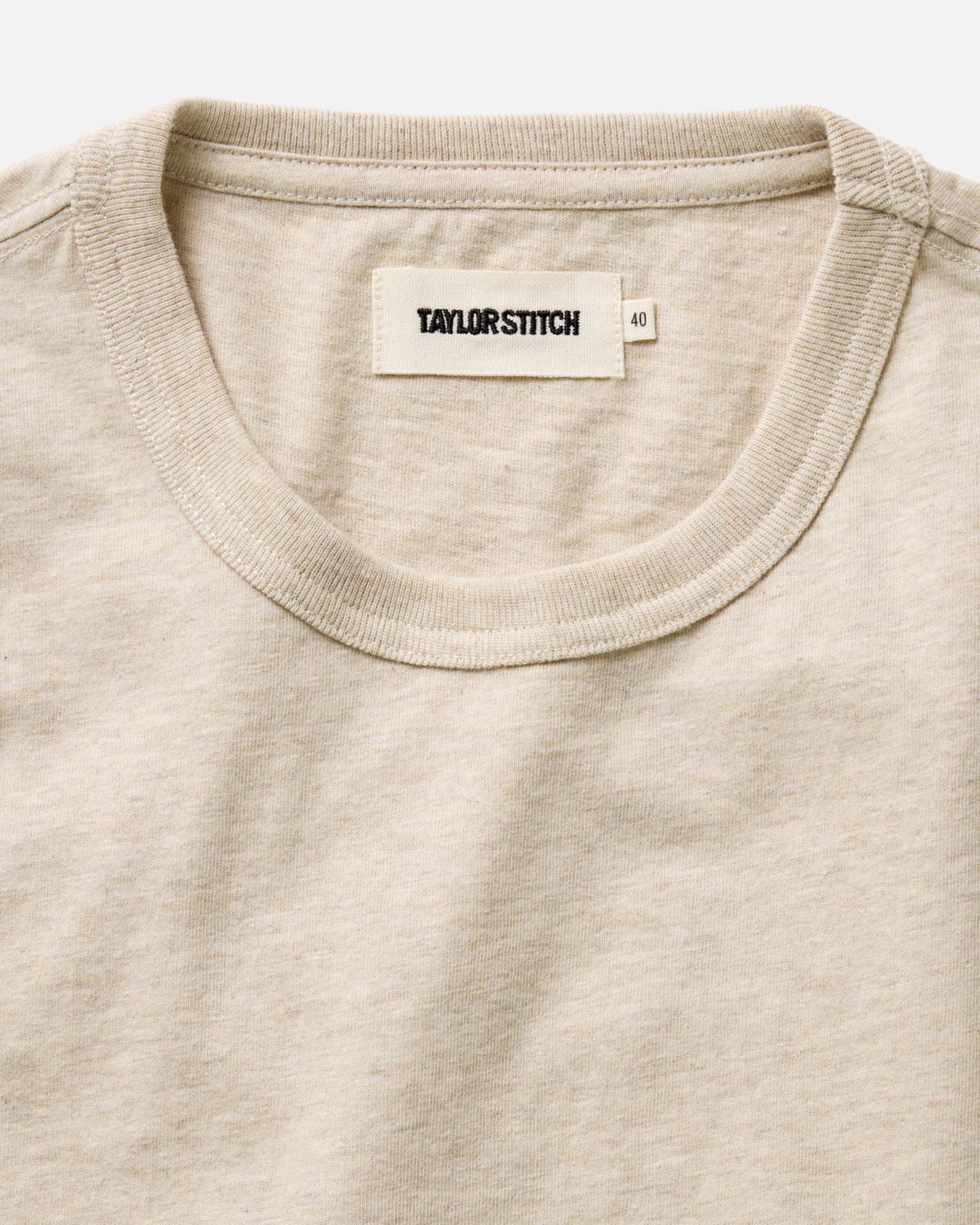 The Organic Cotton Tee in Heather Oat - Image 5