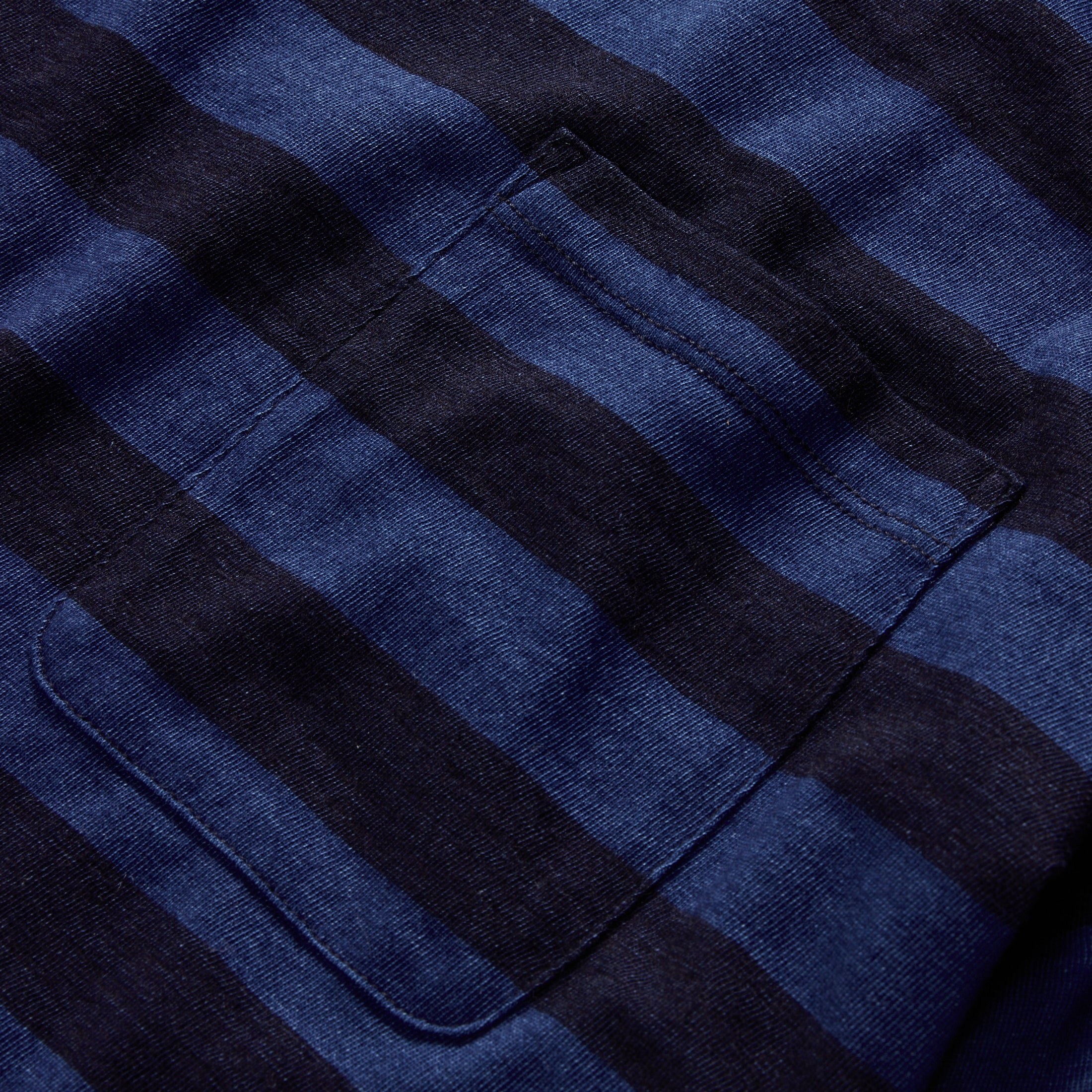 The Organic Cotton Tee in Indigo Yarn Dye Stripe - Image 6