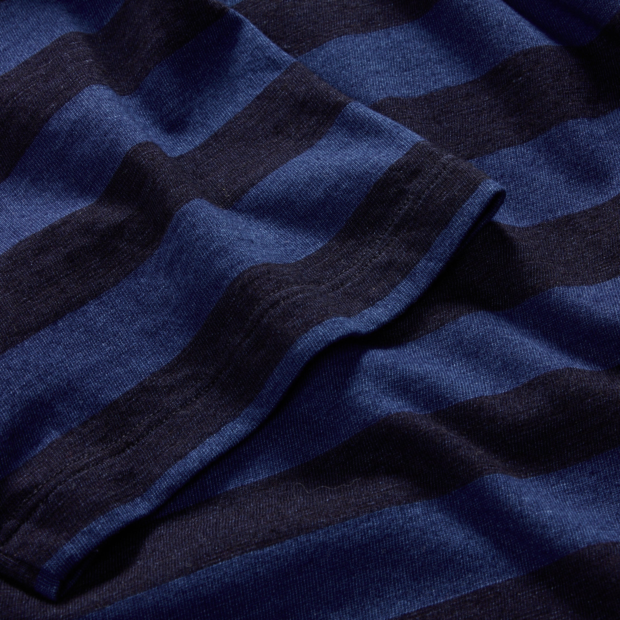 The Organic Cotton Tee in Indigo Yarn Dye Stripe - Image 7