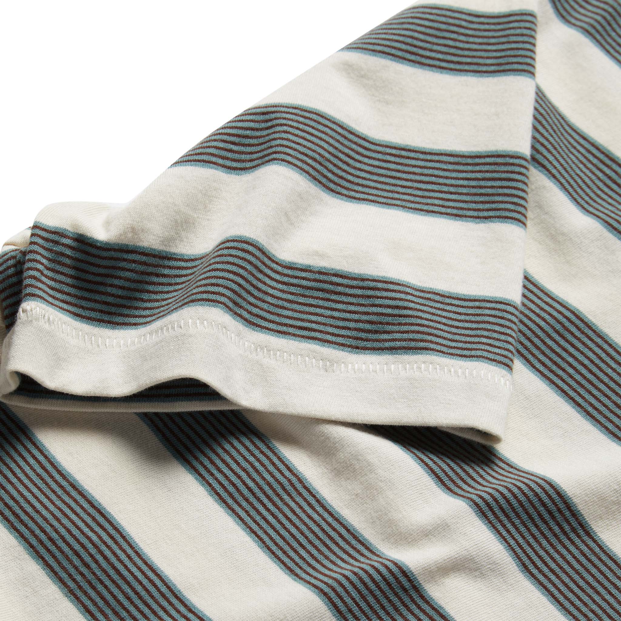 The Organic Cotton Tee in Natural and Ocean Stripe - Image 6