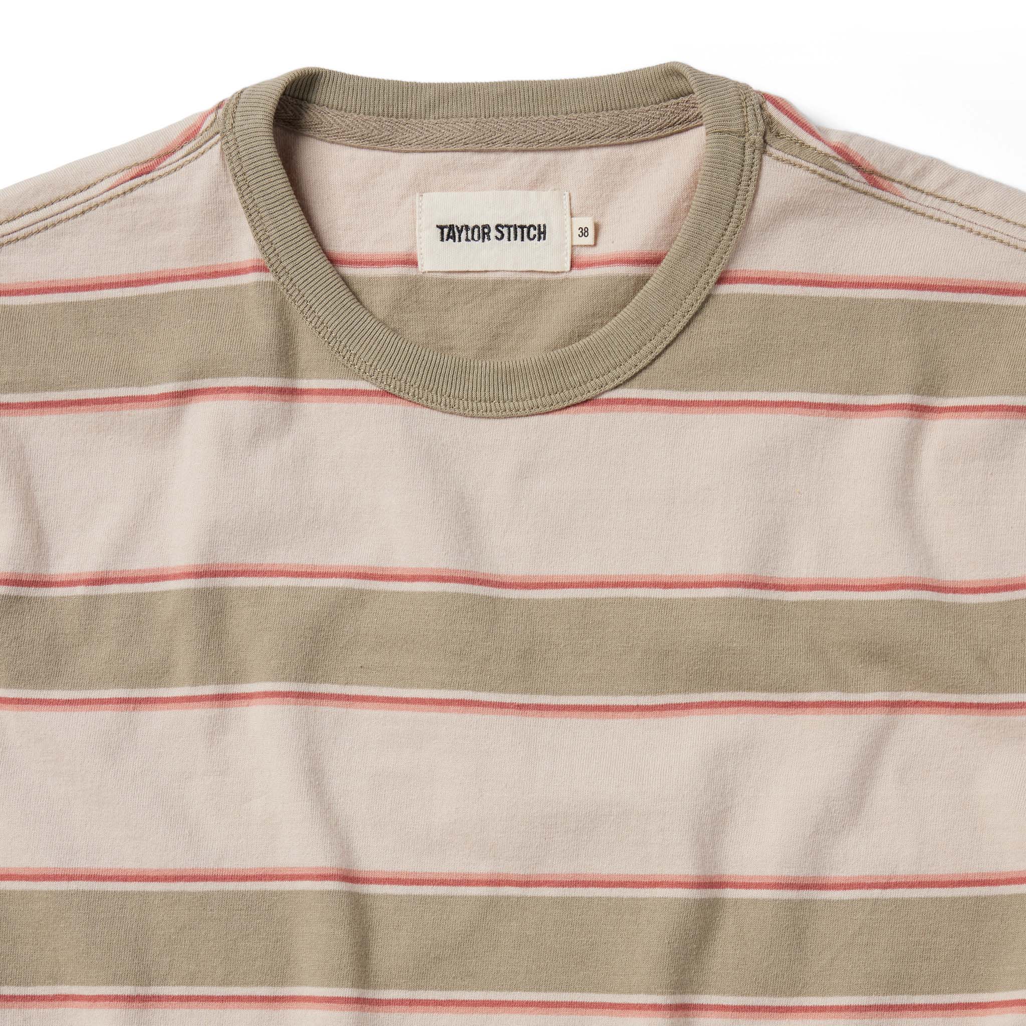 The Organic Cotton Tee in Seagrass Stripe - Image 6