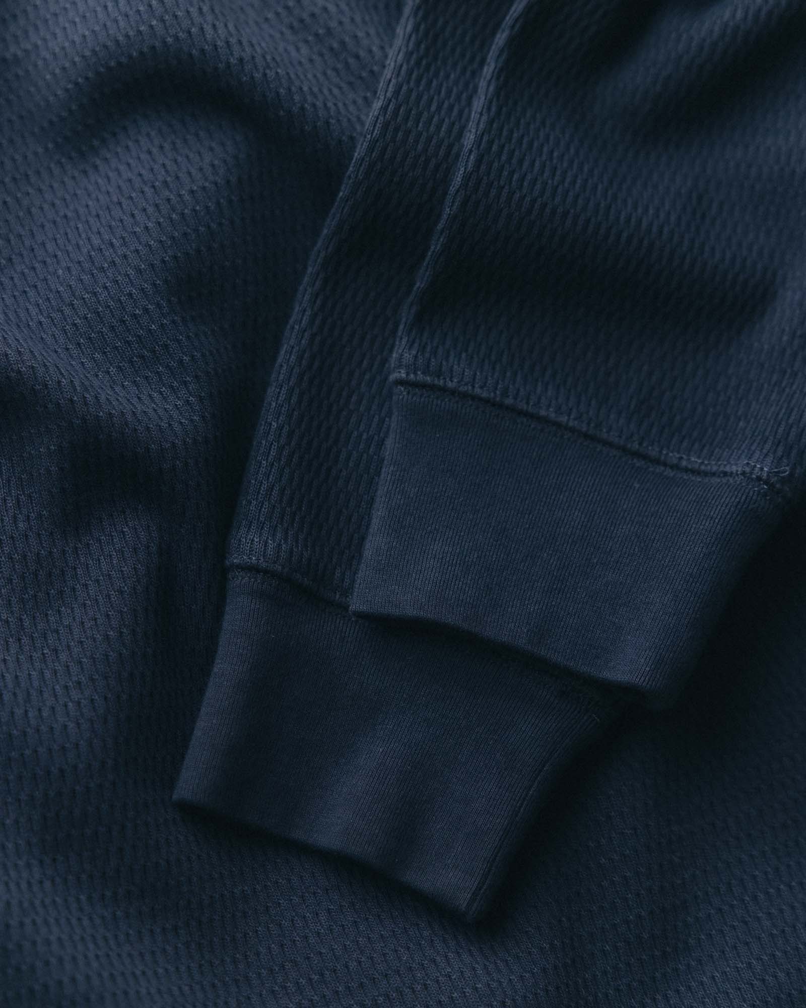 The Organic Cotton Crew in Dark Navy Waffle - Image 3