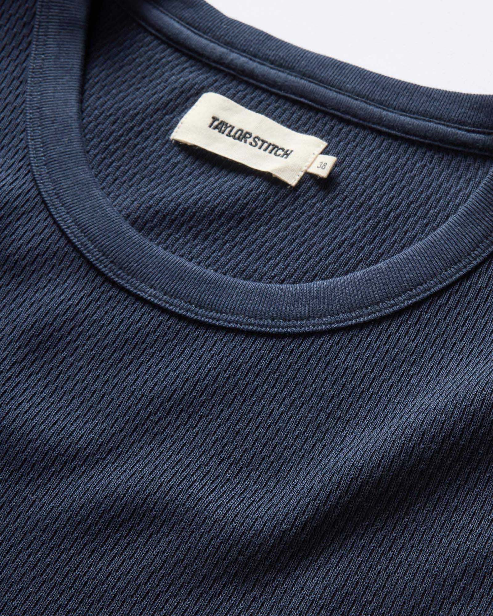 The Organic Cotton Crew in Dark Navy Waffle - Image 4