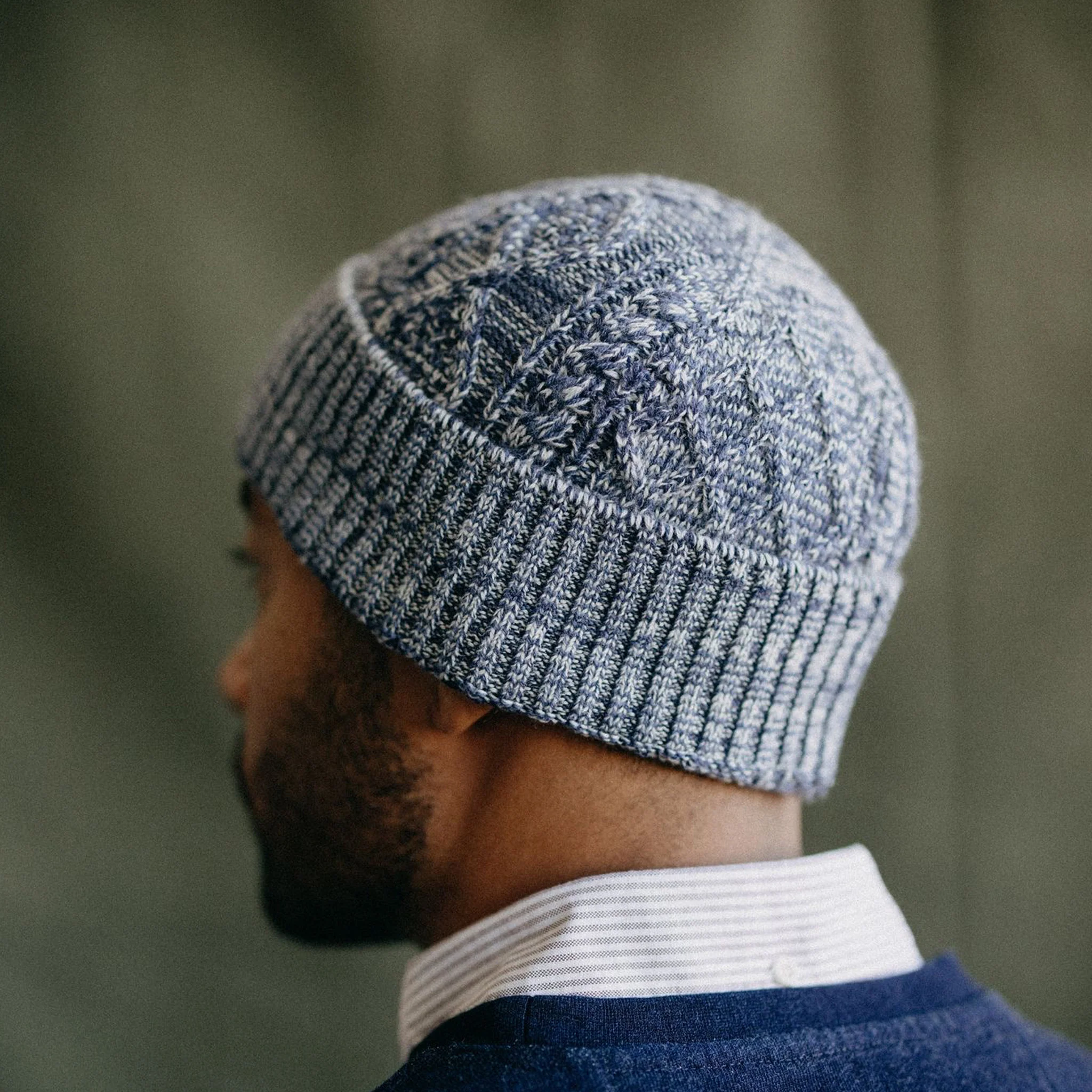 The Orr Beanie in Marled Indigo - Image 3