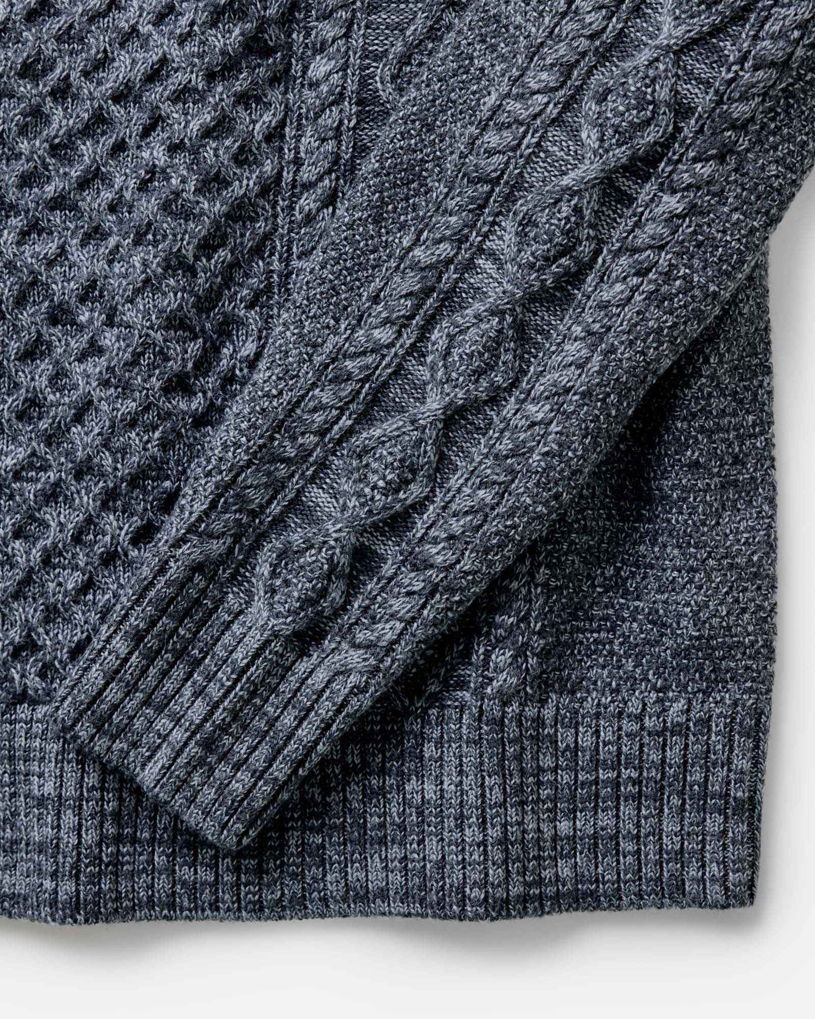 The Orr Sweater in Marled Marine Merino - Image 6