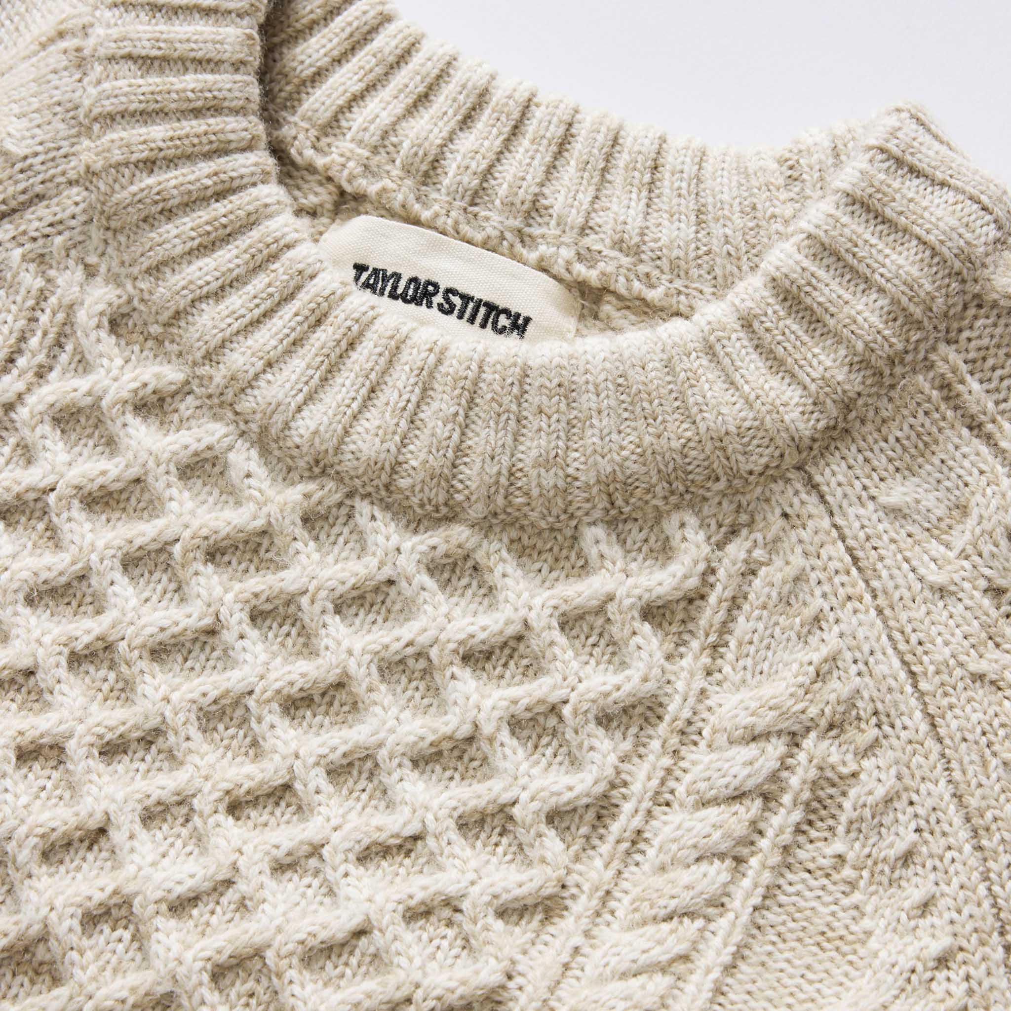 The Orr Sweater in Marled Oat Merino - Image 5