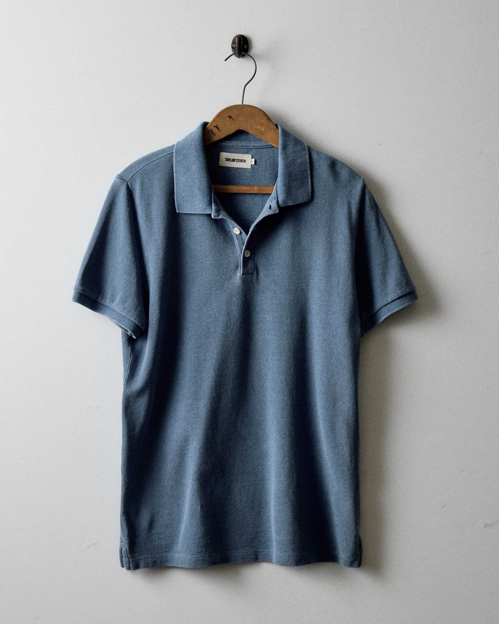 The Pacific Polo in Washed Indigo Pique - Image 5