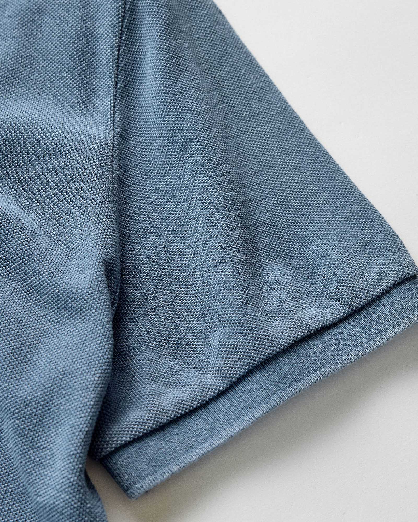 The Pacific Polo in Washed Indigo Pique - Image 6