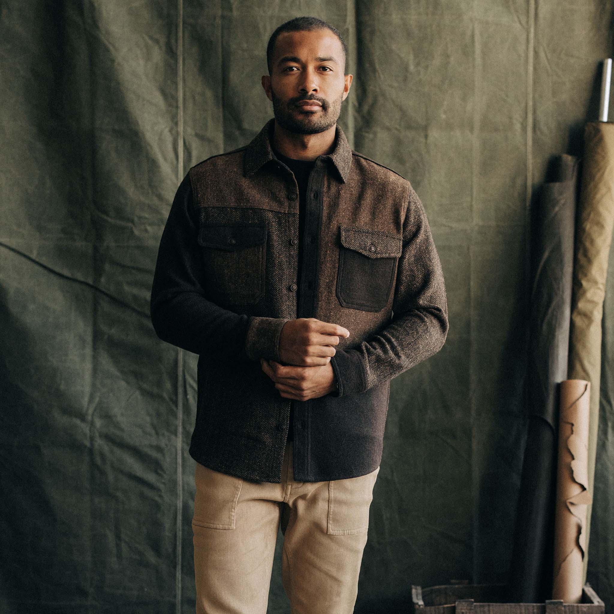 The Patchwork Overshirt in Timber Tweed - Image 2