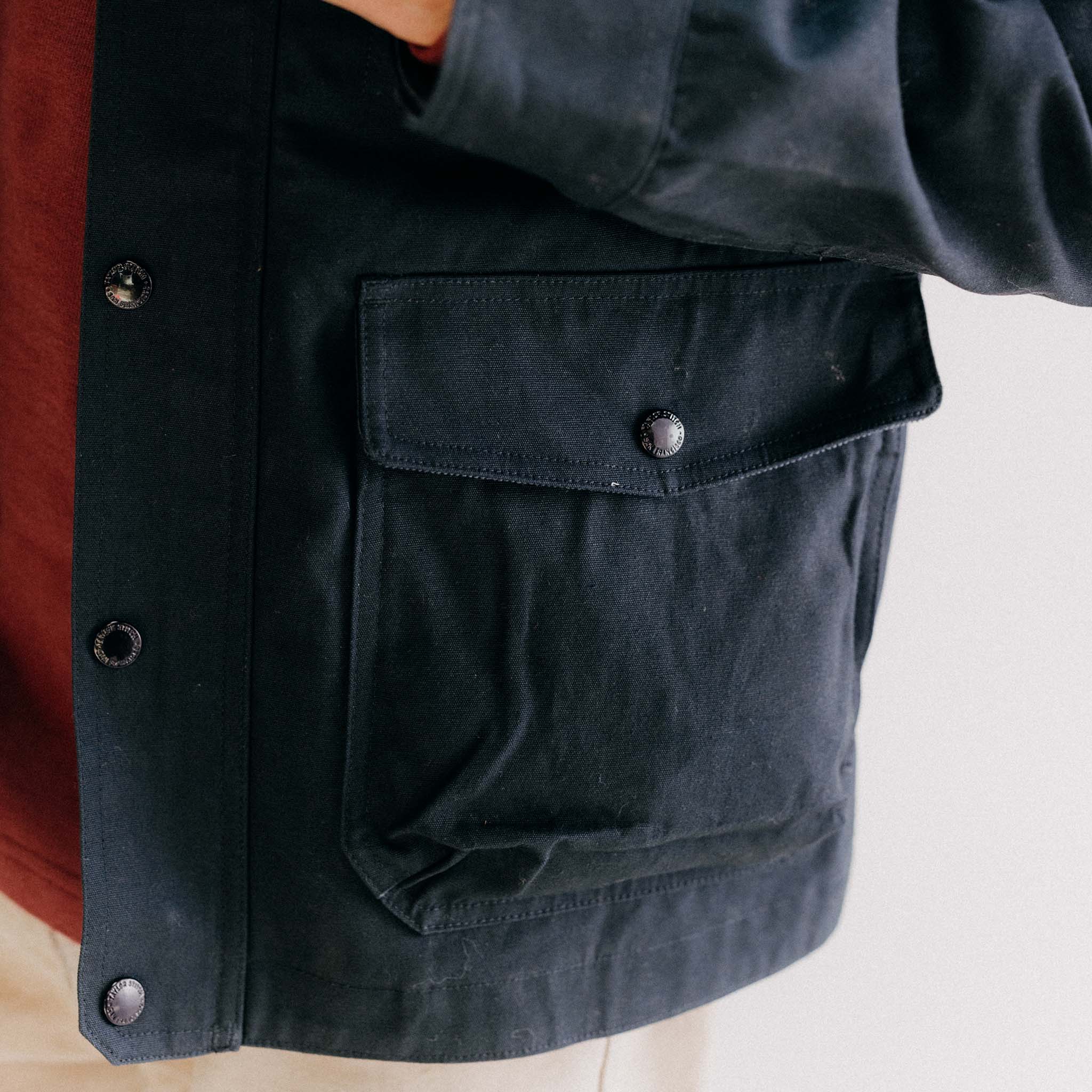 The Pathfinder Jacket in Dark Navy Dry Wax - Image 4