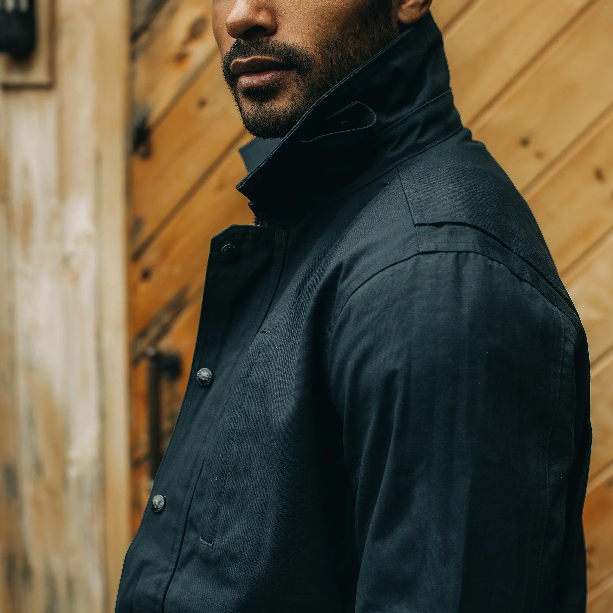 The Pathfinder Jacket in Navy Dry Wax - Image 3