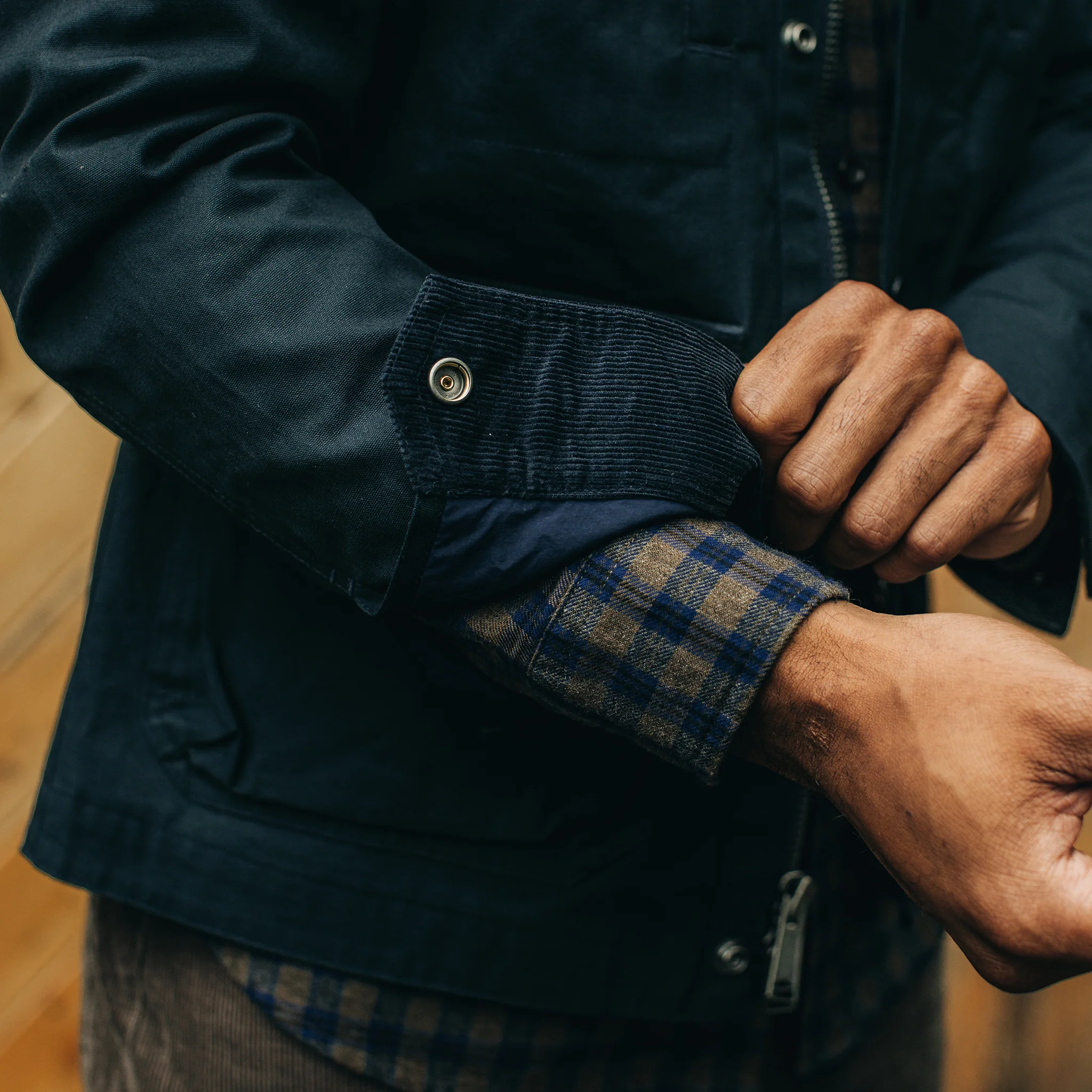 The Pathfinder Jacket in Navy Dry Wax - Image 4