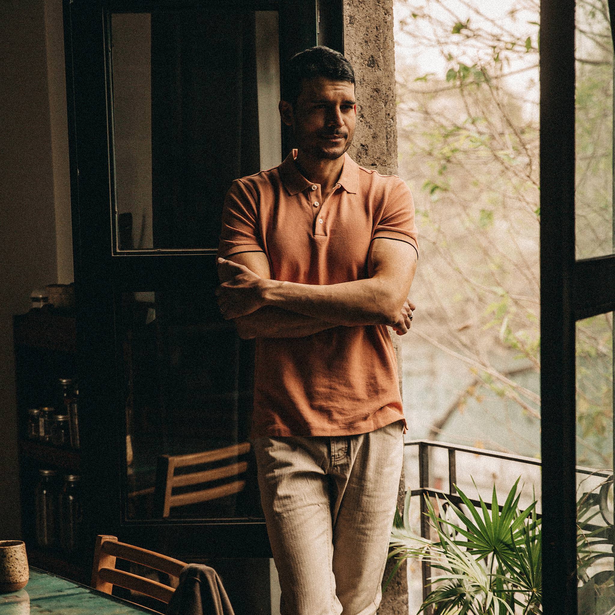 The Pique Polo in Coral - Image 2