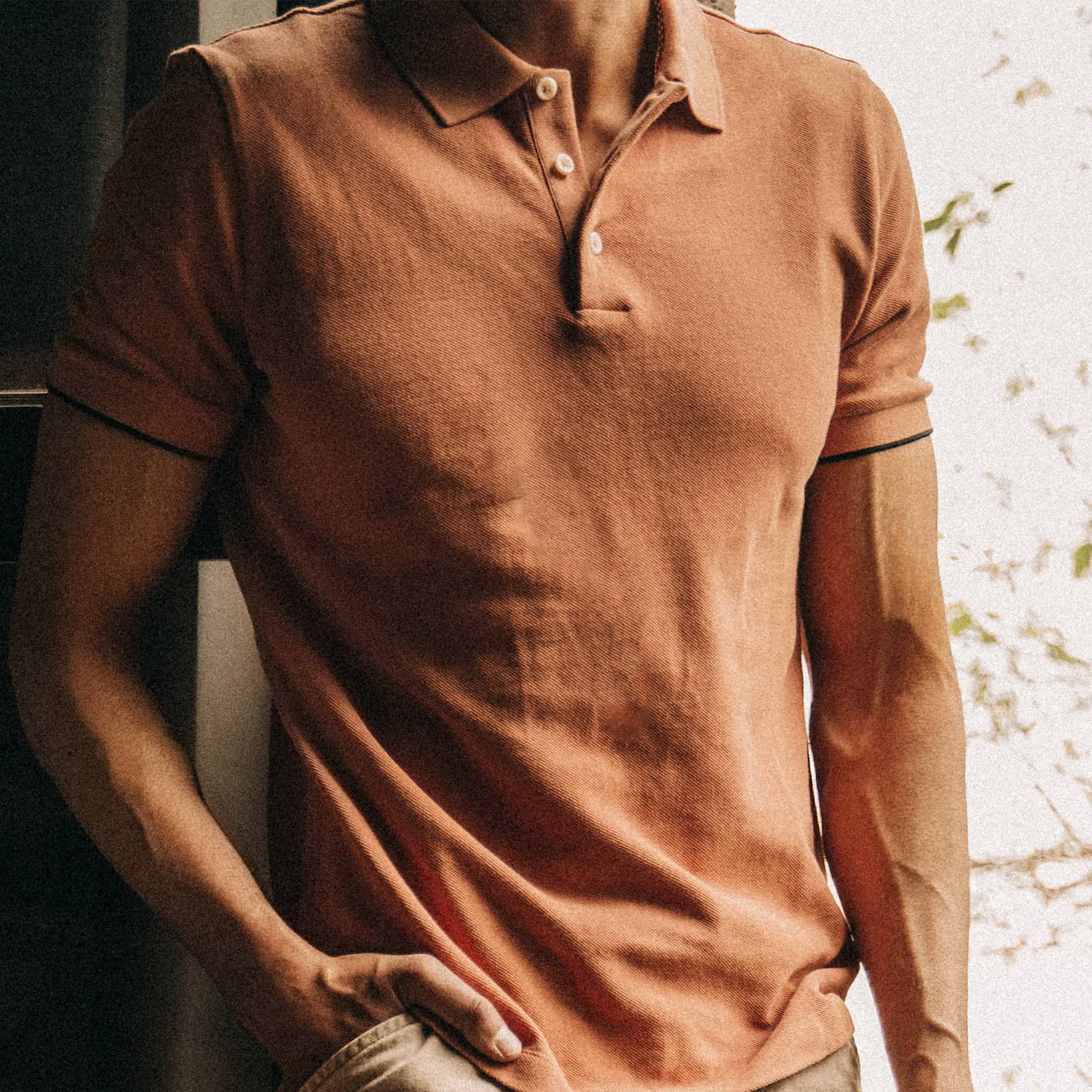 The Pique Polo in Coral - Image 3