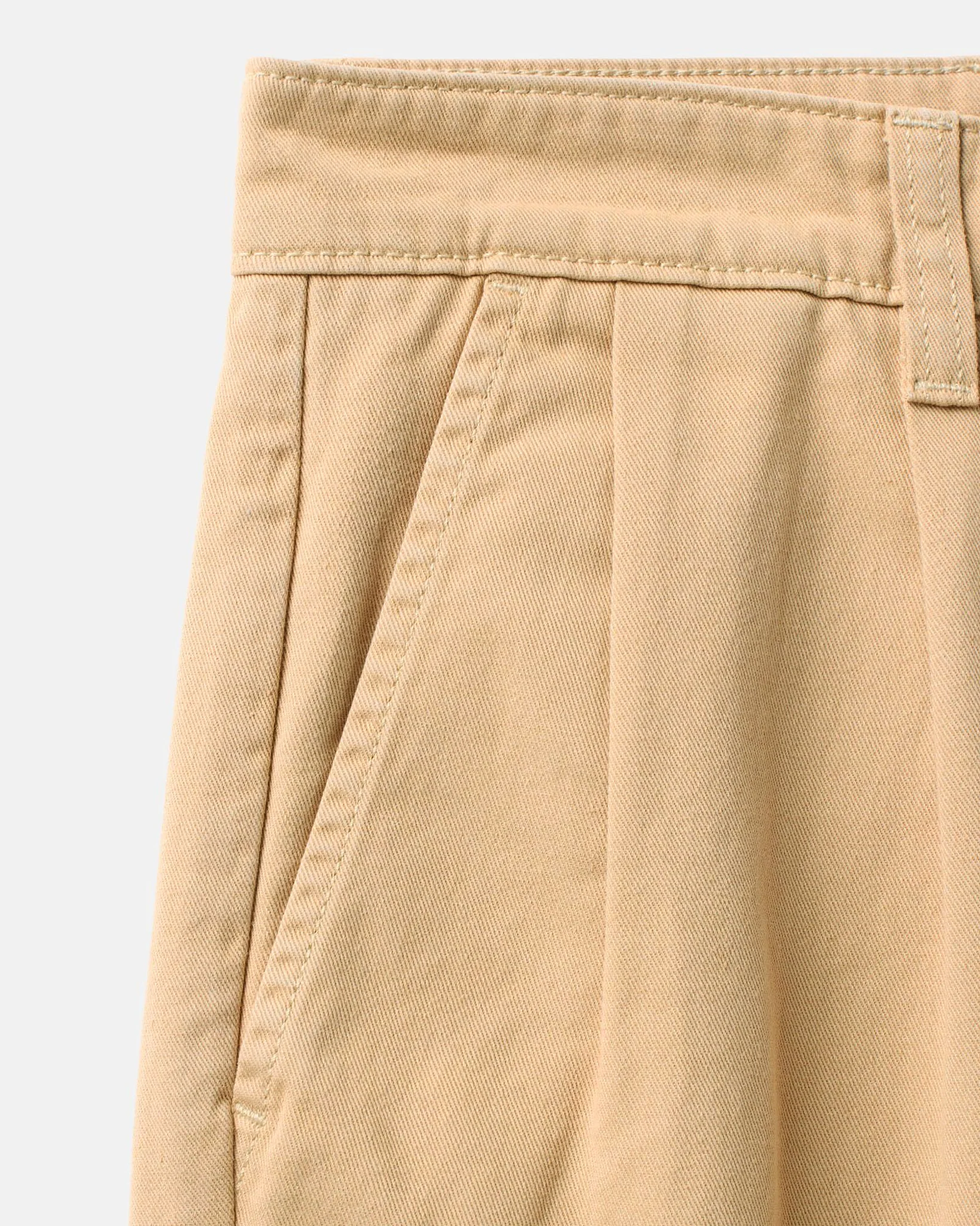 The Pleated Short in Organic Field Khaki Twill - Image 6