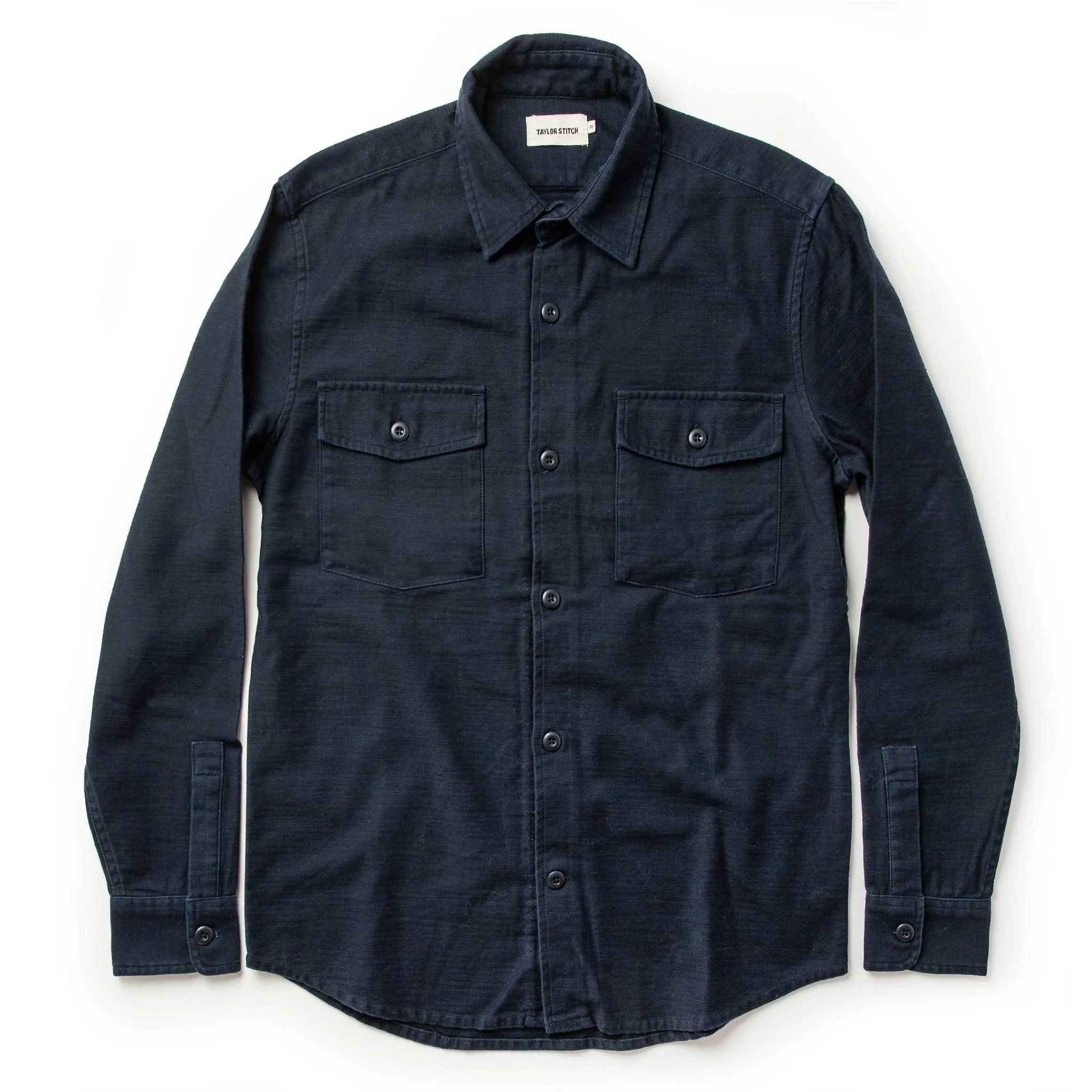 The Point Shirt in Navy Reverse Sateen - Image 10