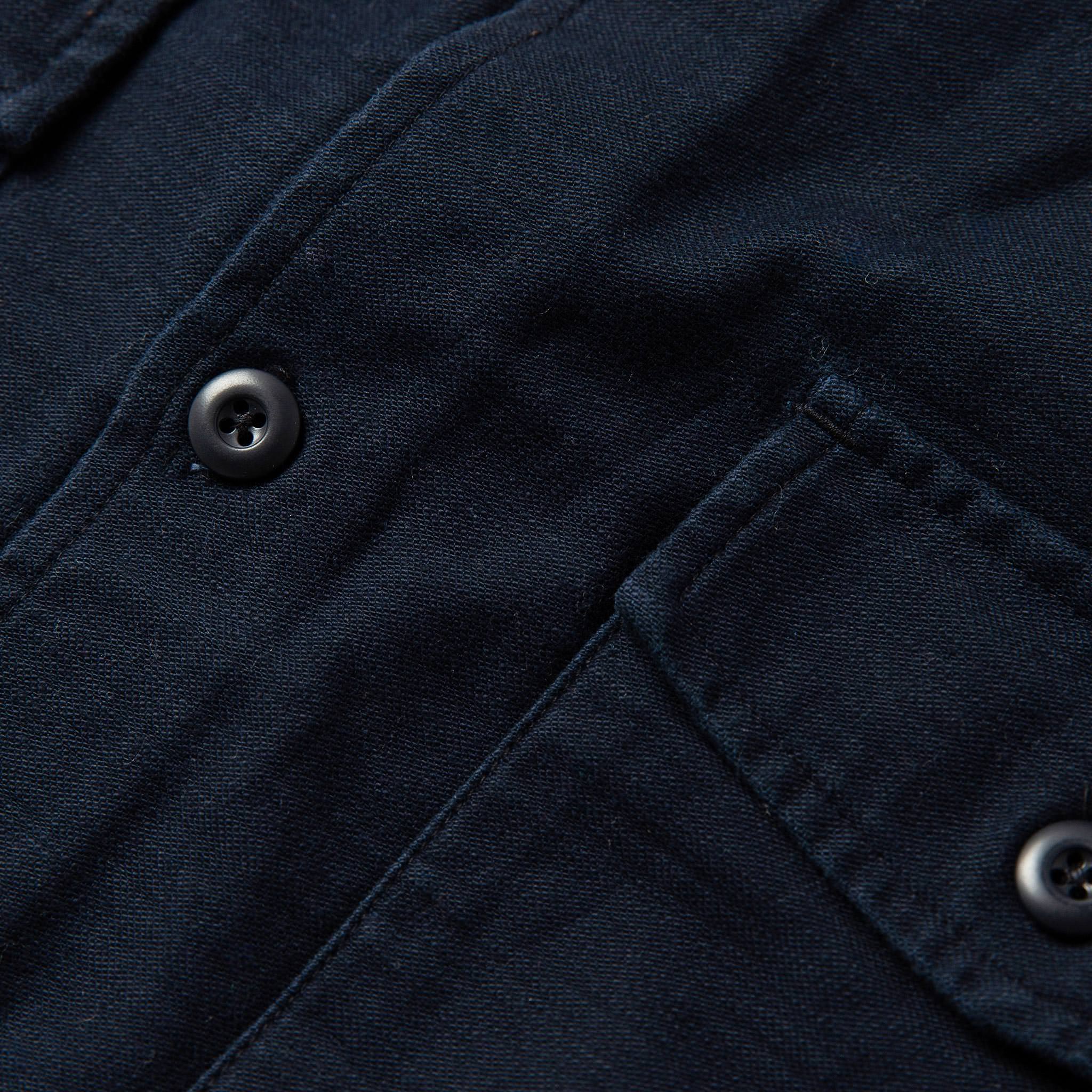 The Point Shirt in Navy Reverse Sateen - Image 8
