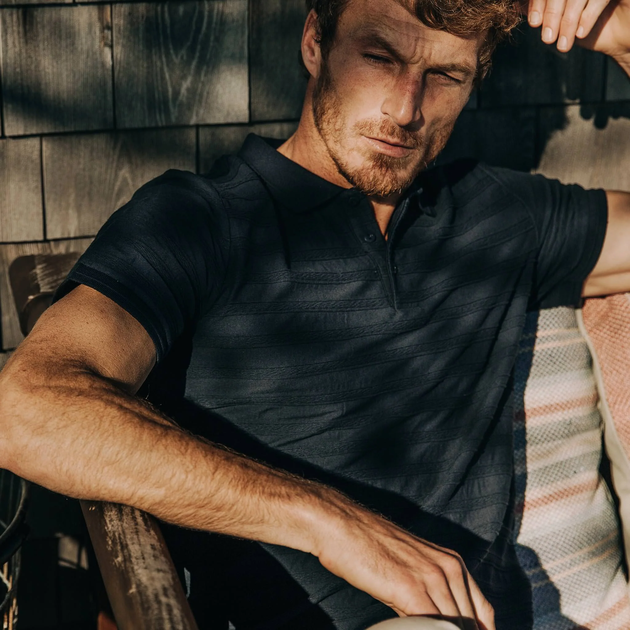 The Polo in Dark Navy Jacquard - Image 3