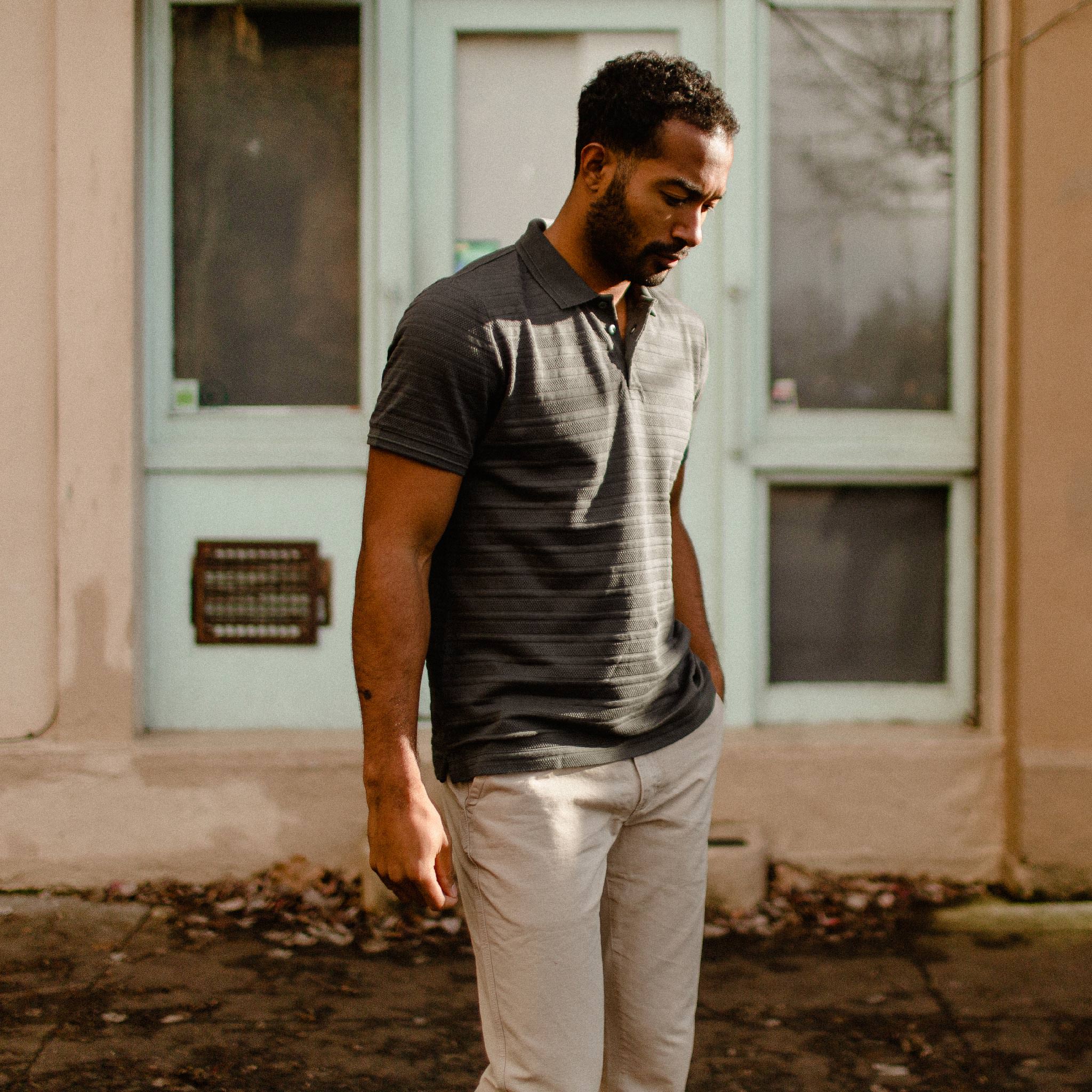 The Polo in Dark Slate Jacquard - Image 2