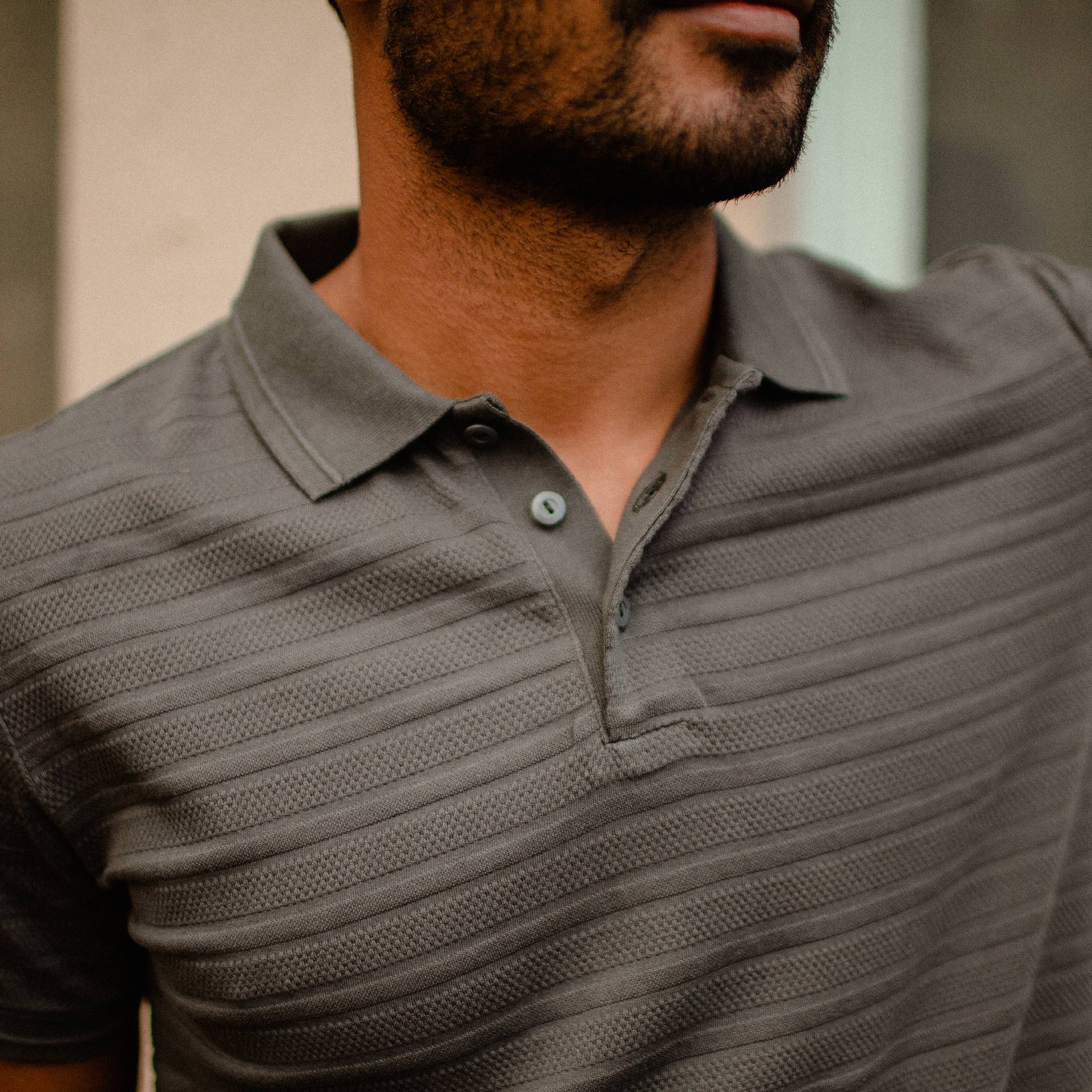 The Polo in Dark Slate Jacquard - Image 3